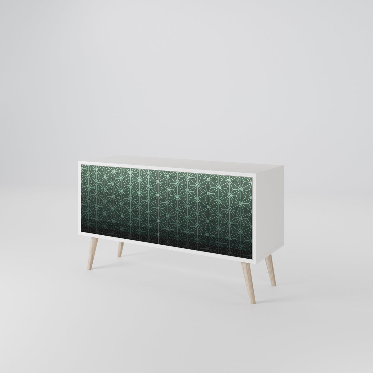 ORNAMENTAL GLIMMER Mueble de TV Compacto de 2 puertas