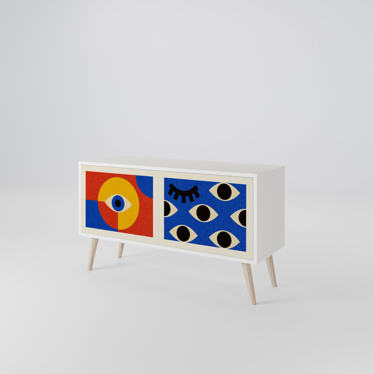 GEOMETRIC EYES Compact 2-Door TV Cabinet