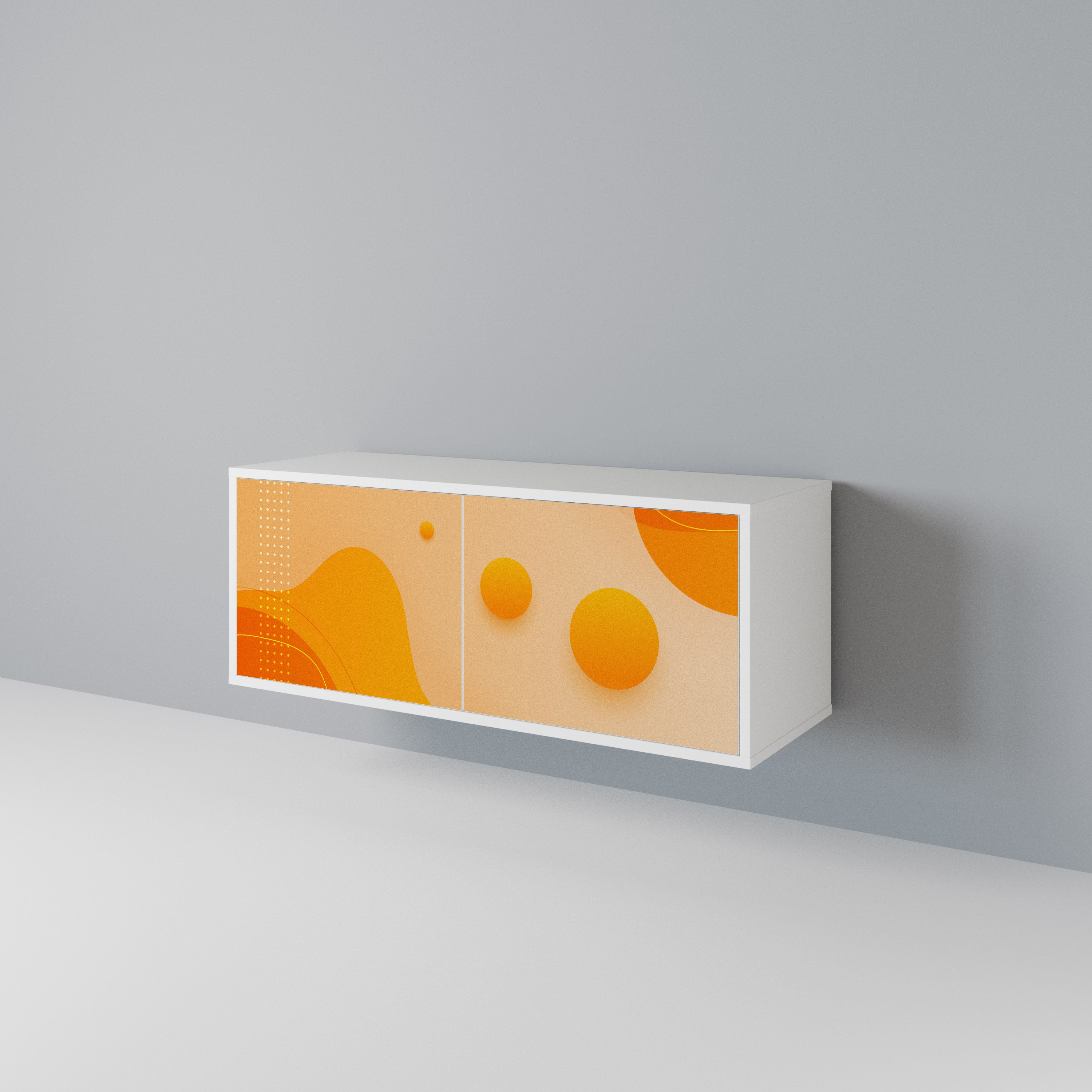ORANGE ARRANGEMENT Mueble de TV Compacto de 2 puertas
