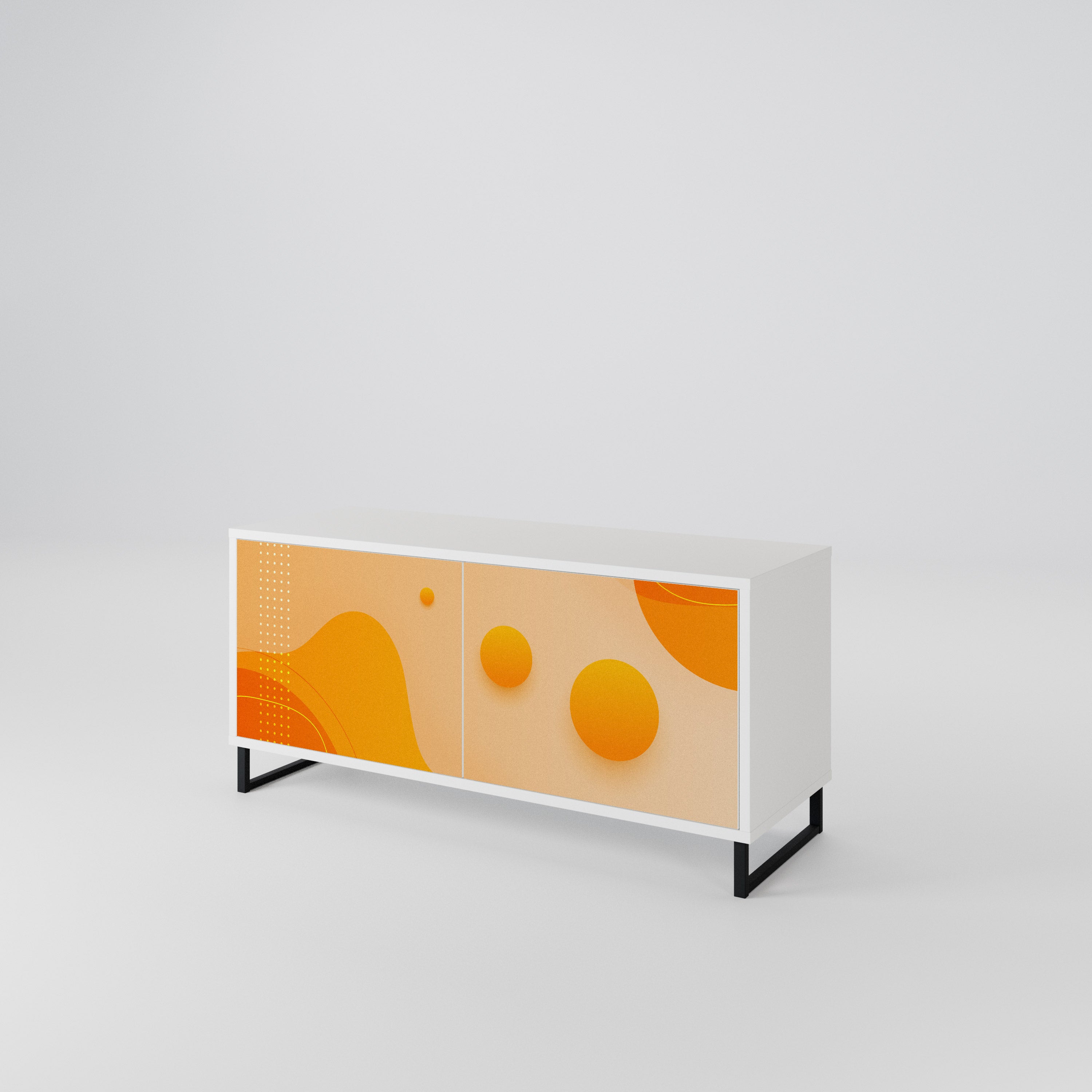 ORANGE ARRANGEMENT Mueble de TV Compacto de 2 puertas