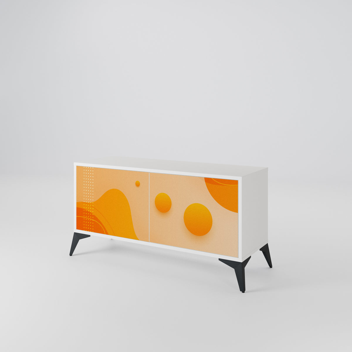 ORANGE ARRANGEMENT Mueble de TV Compacto de 2 puertas