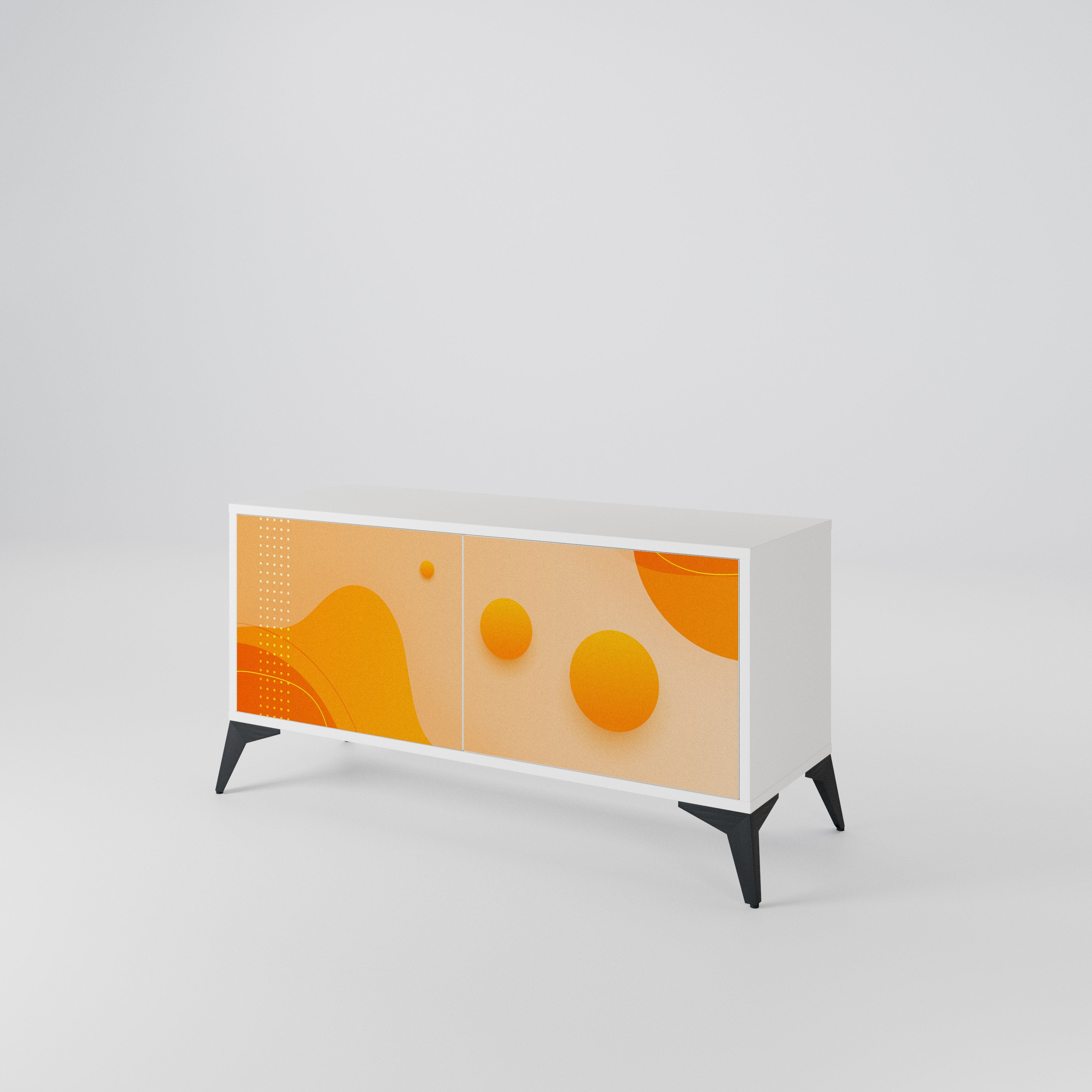 ORANGE ARRANGEMENT Mueble de TV Compacto de 2 puertas