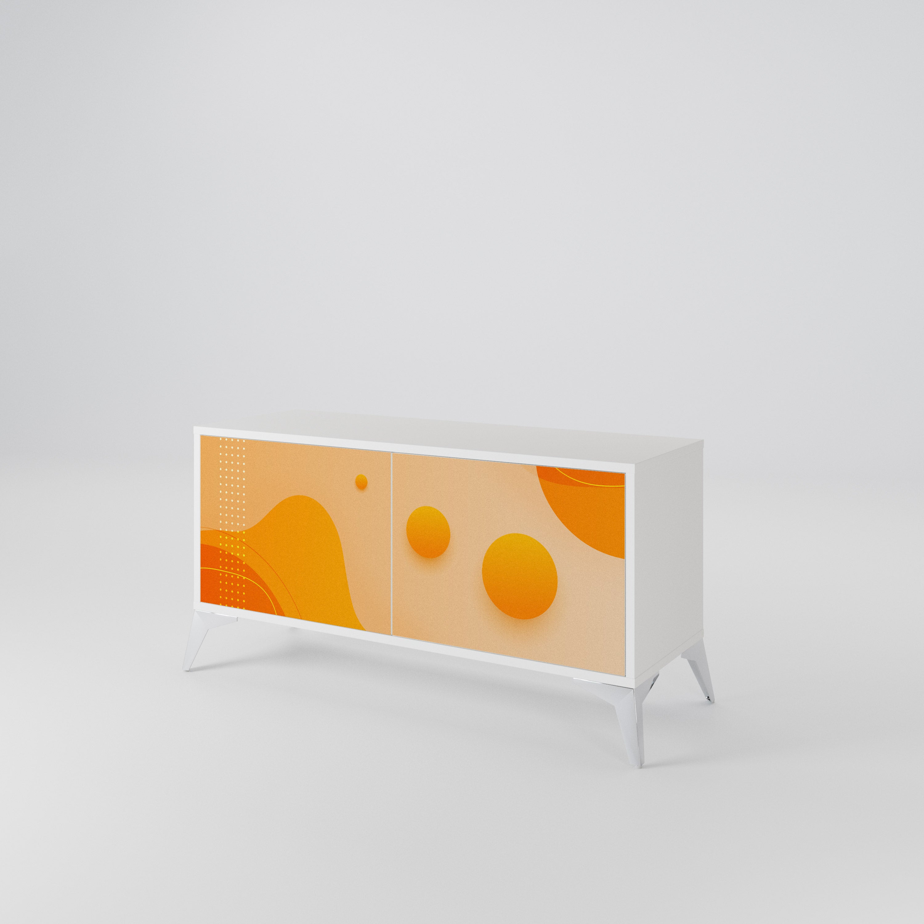 ORANGE ARRANGEMENT Mueble de TV Compacto de 2 puertas