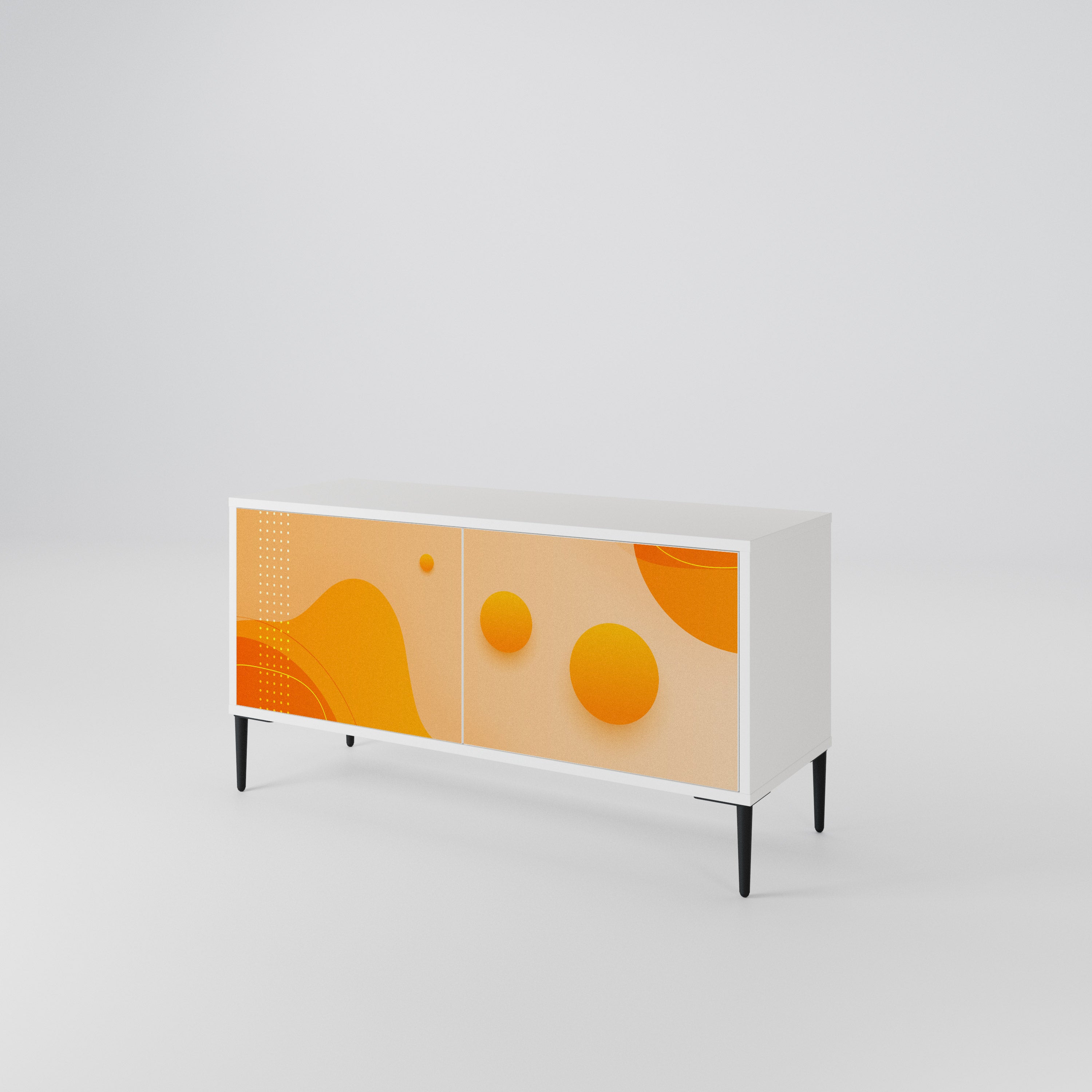 ORANGE ARRANGEMENT Mueble de TV Compacto de 2 puertas