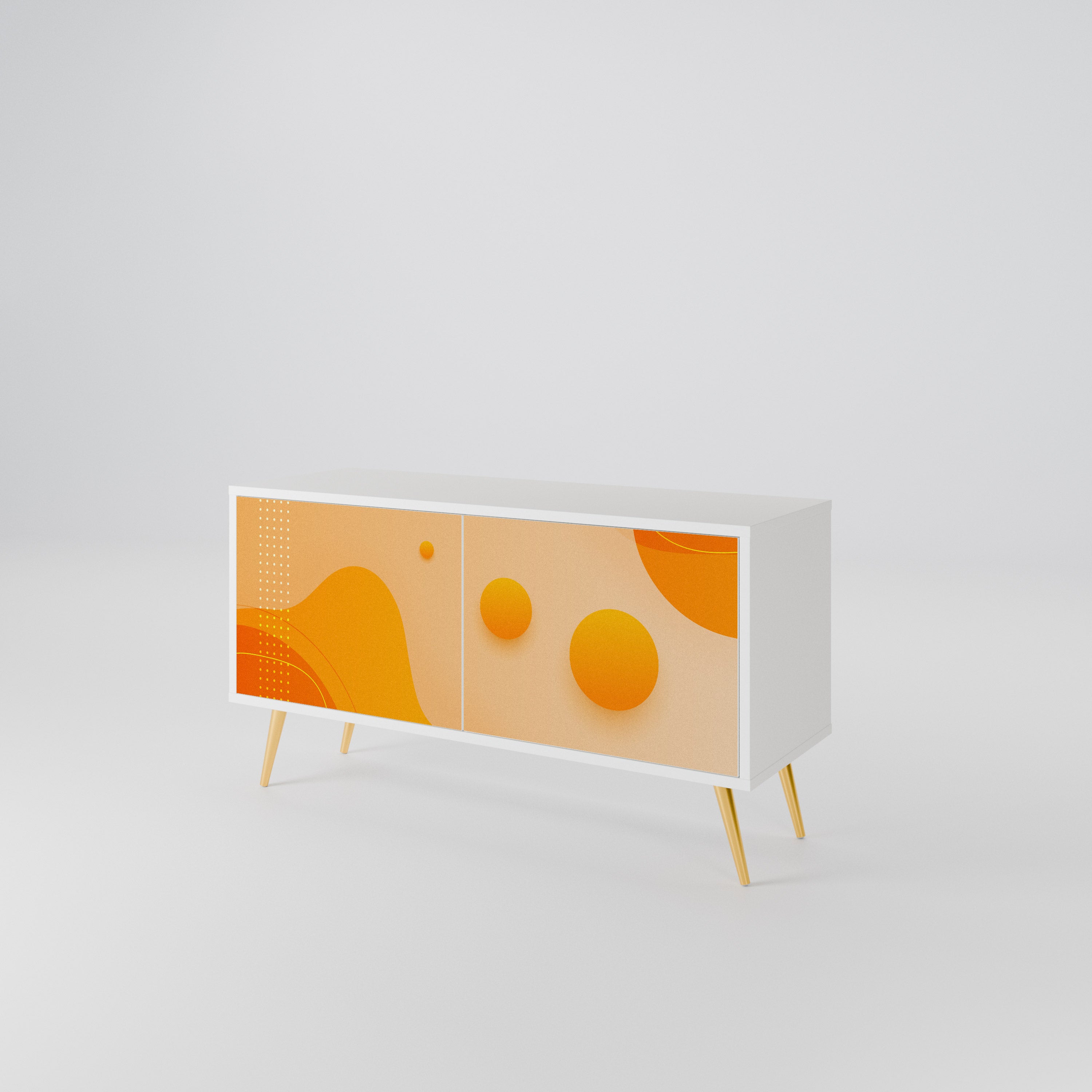 ORANGE ARRANGEMENT Mueble de TV Compacto de 2 puertas