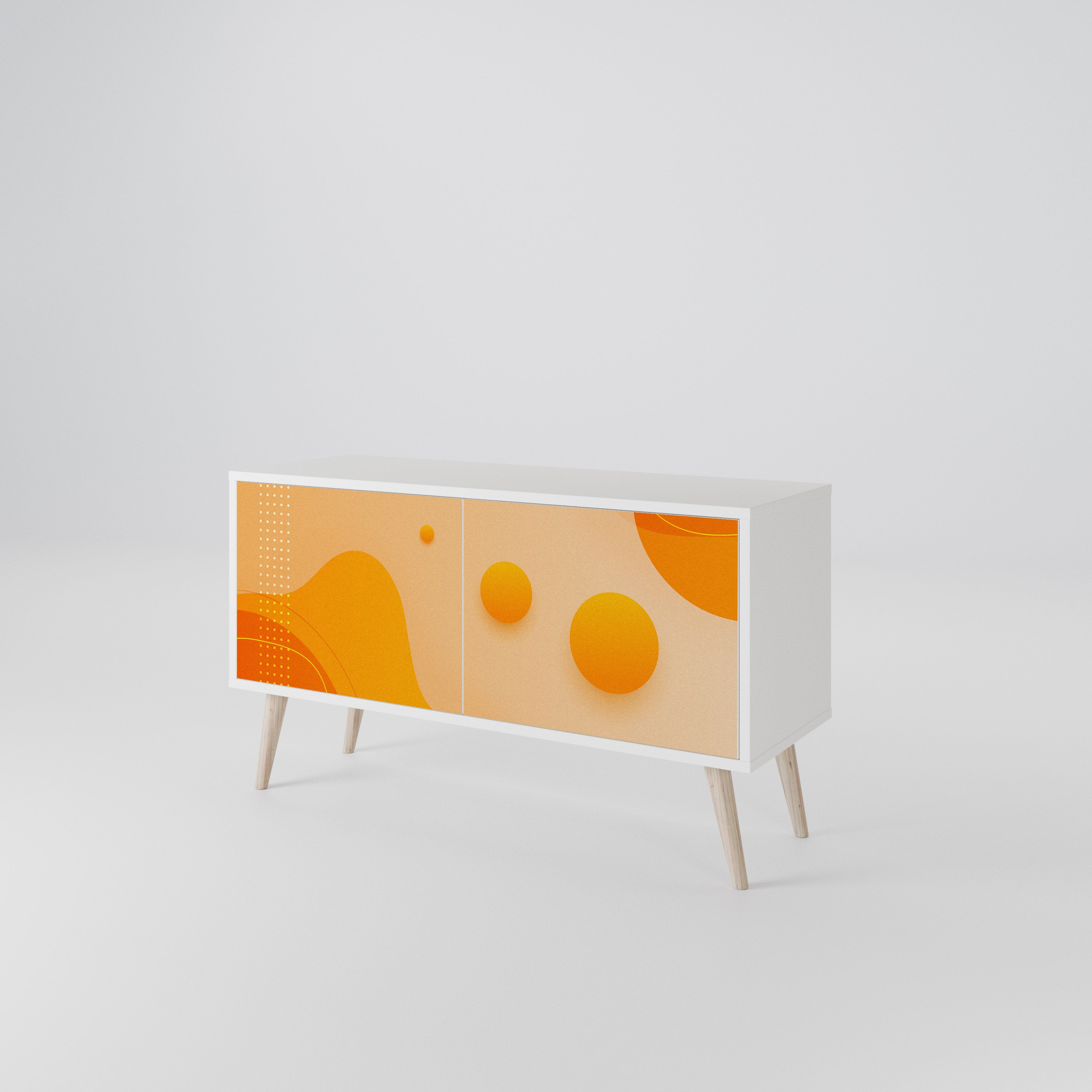 ORANGE ARRANGEMENT Mueble de TV Compacto de 2 puertas