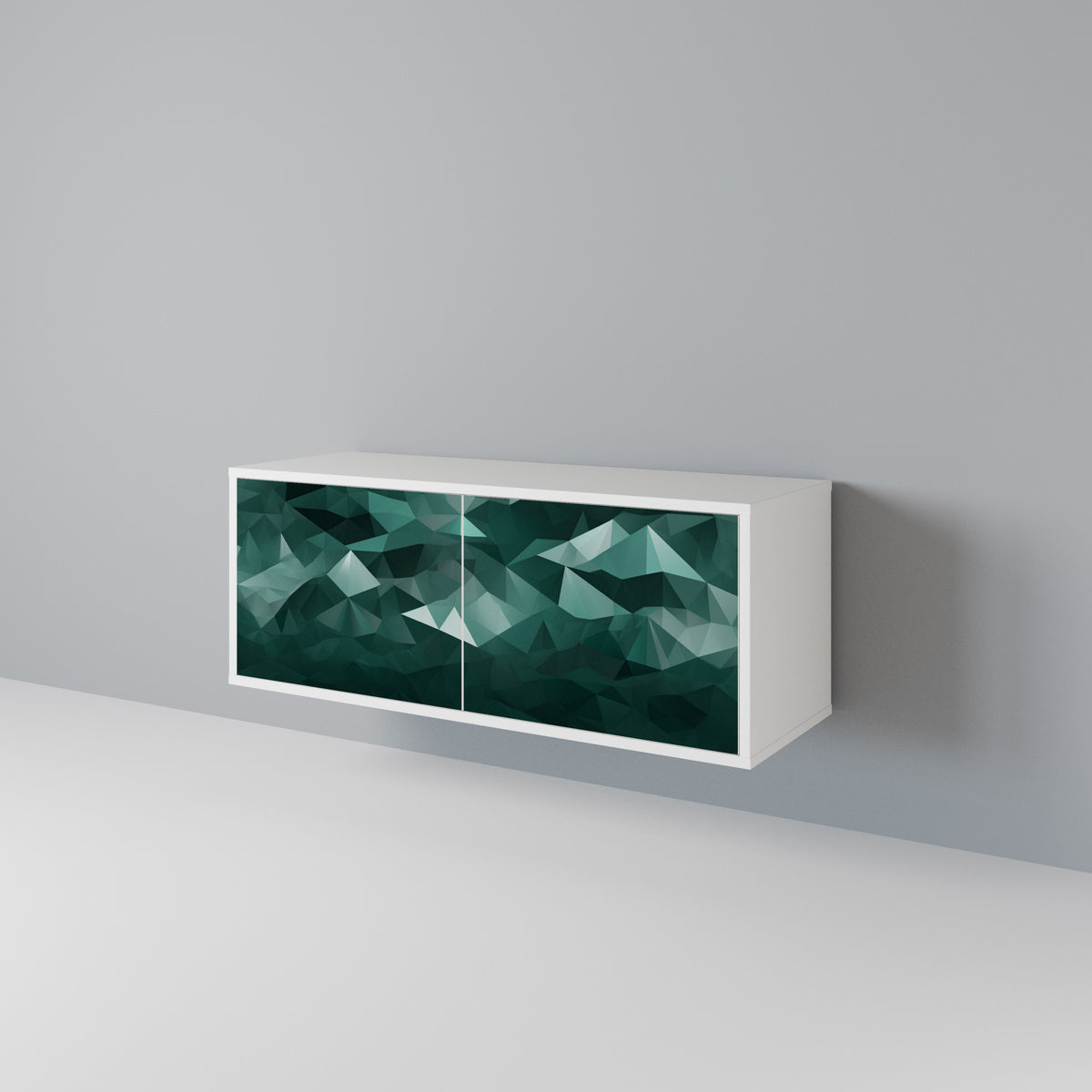 POLYGONAL FLOATING Mueble de TV Compacto de 2 puertas