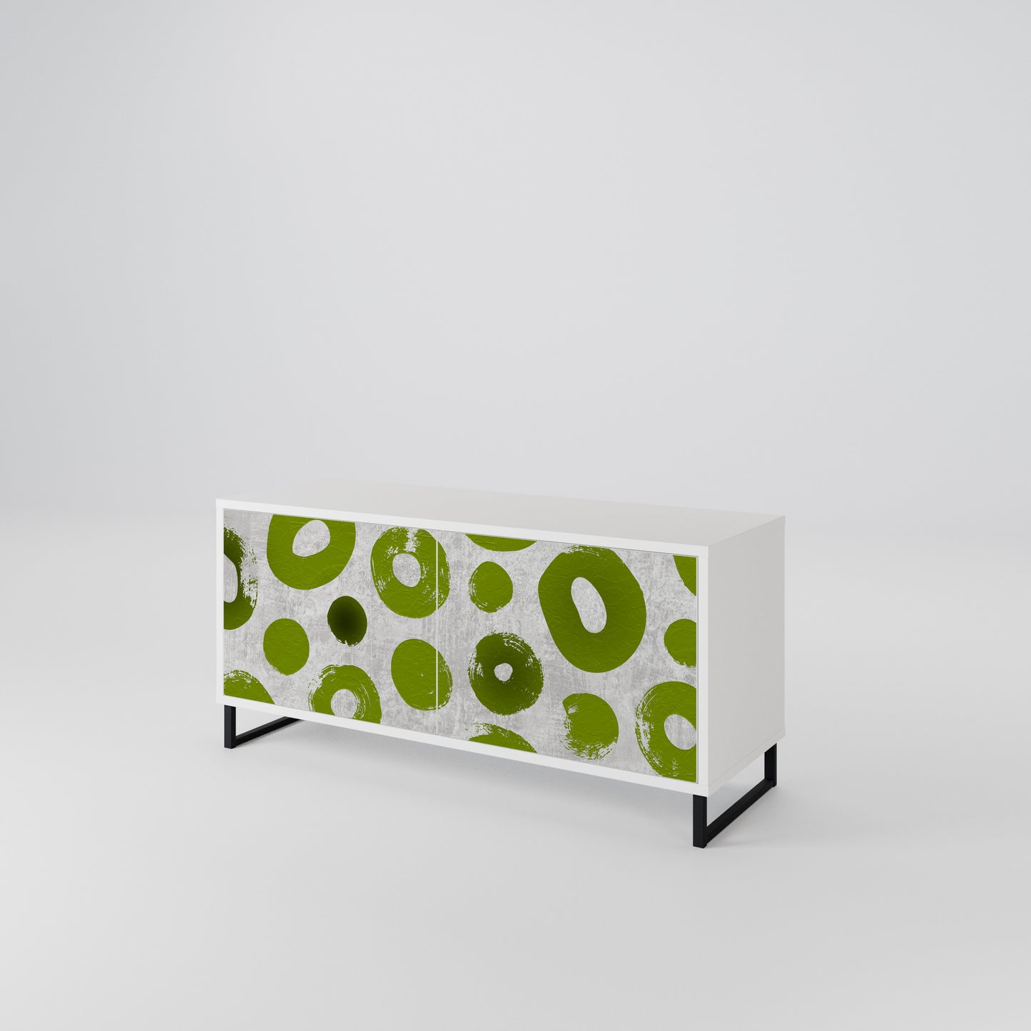 GREEN RHAPSODY Mueble de TV Compacto de 2 puertas