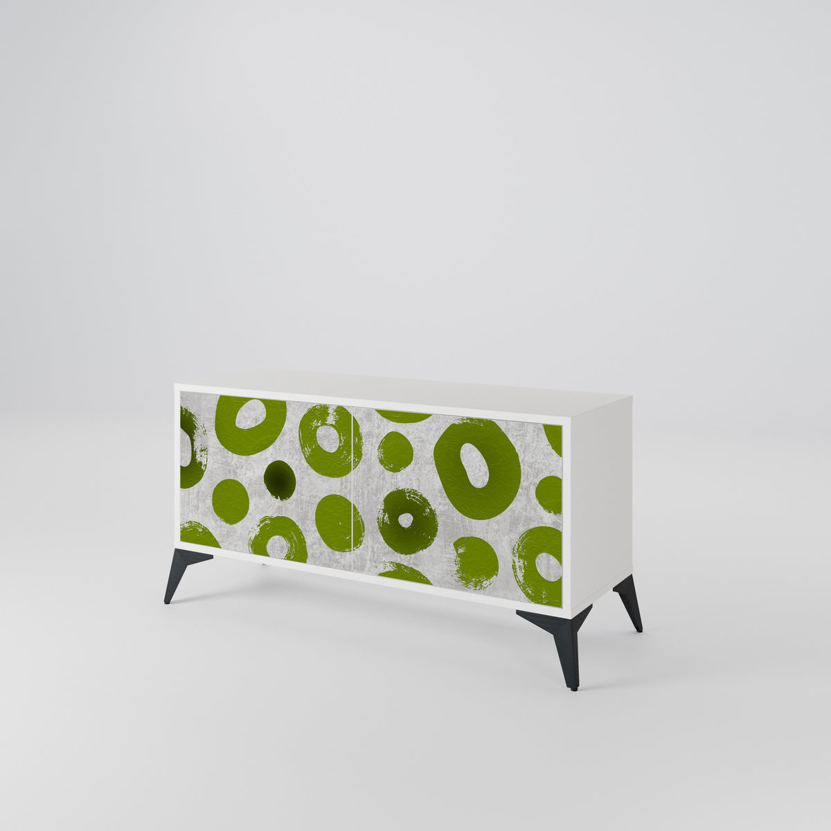 GREEN RHAPSODY Mueble de TV Compacto de 2 puertas