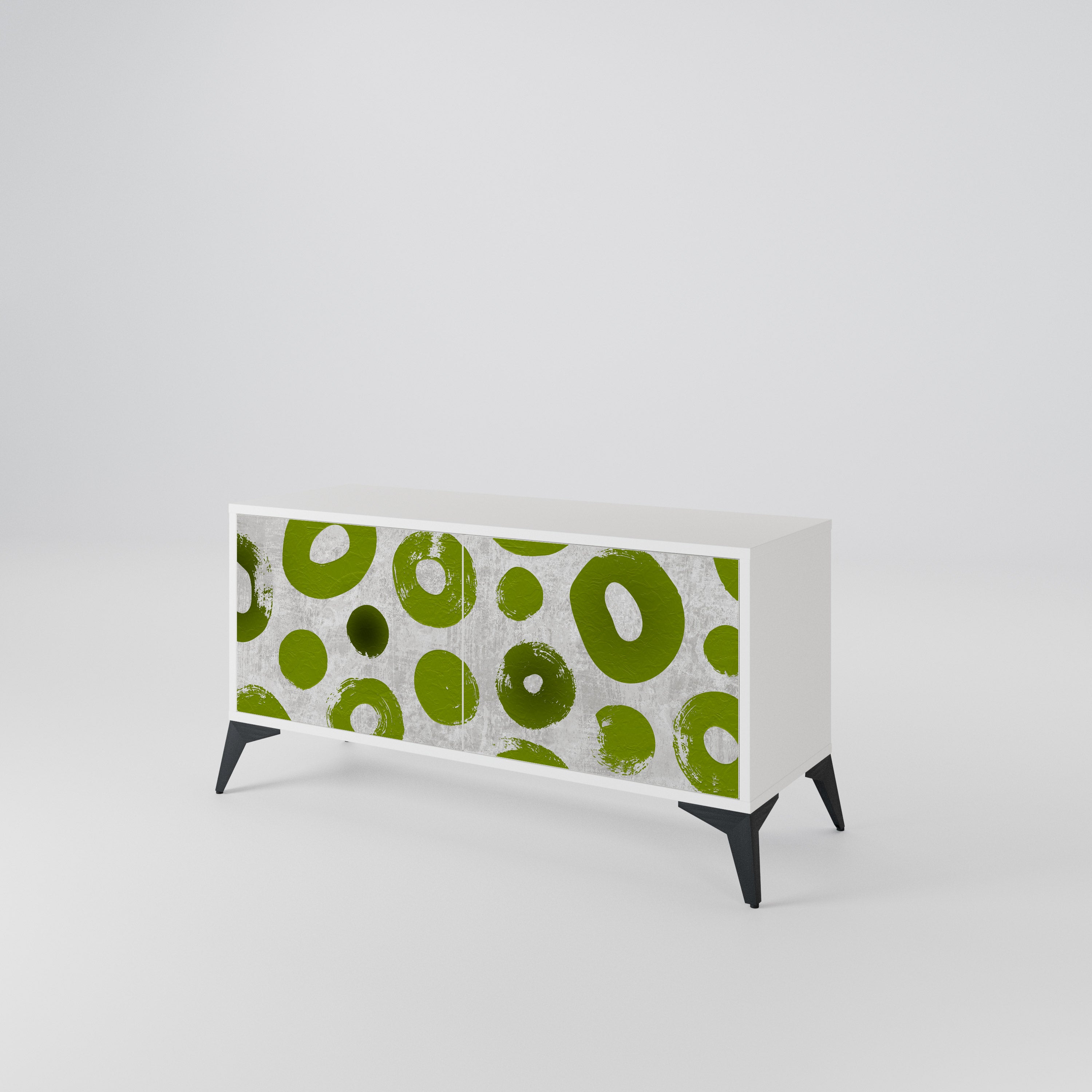 GREEN RHAPSODY Mueble de TV Compacto de 2 puertas