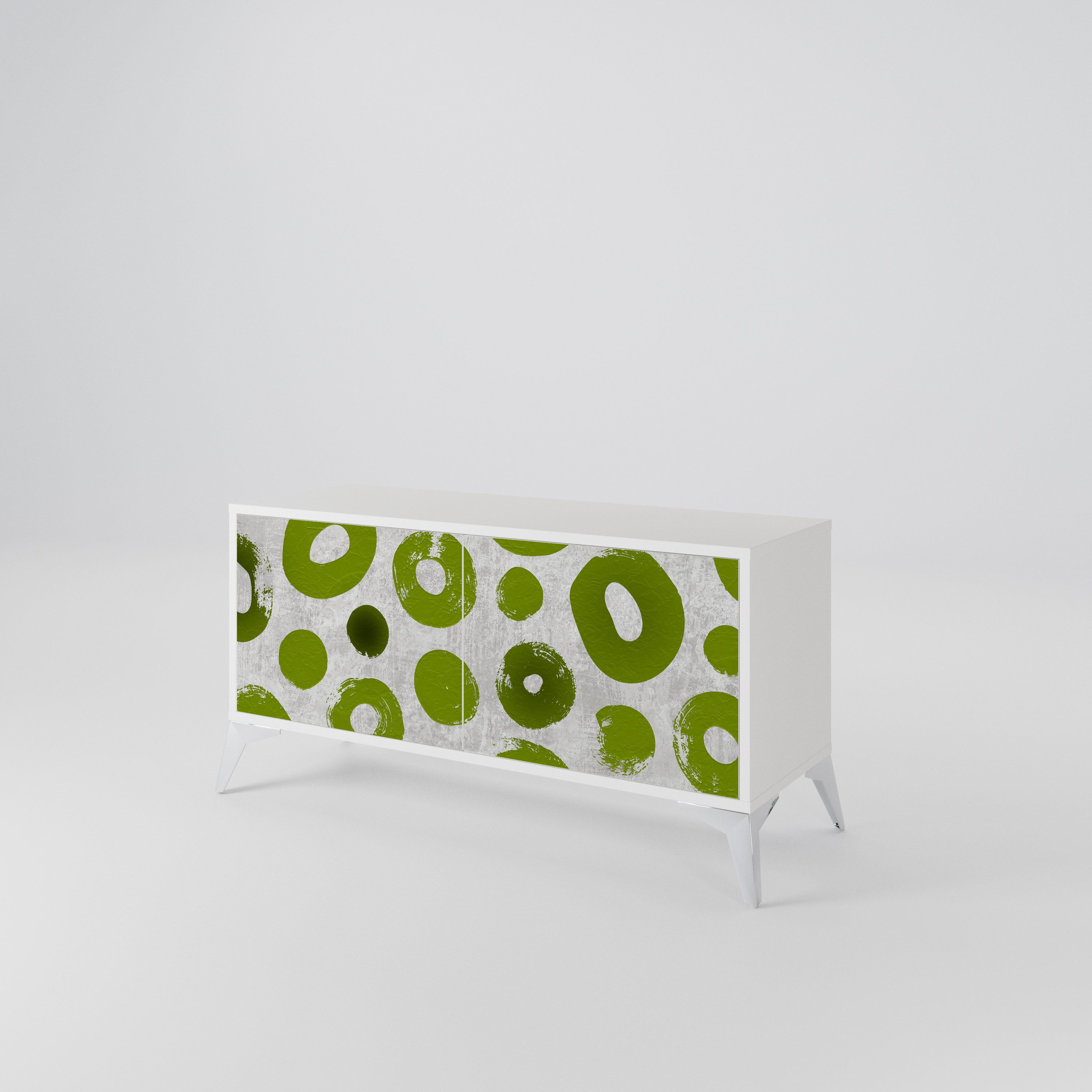 GREEN RHAPSODY Mueble de TV Compacto de 2 puertas
