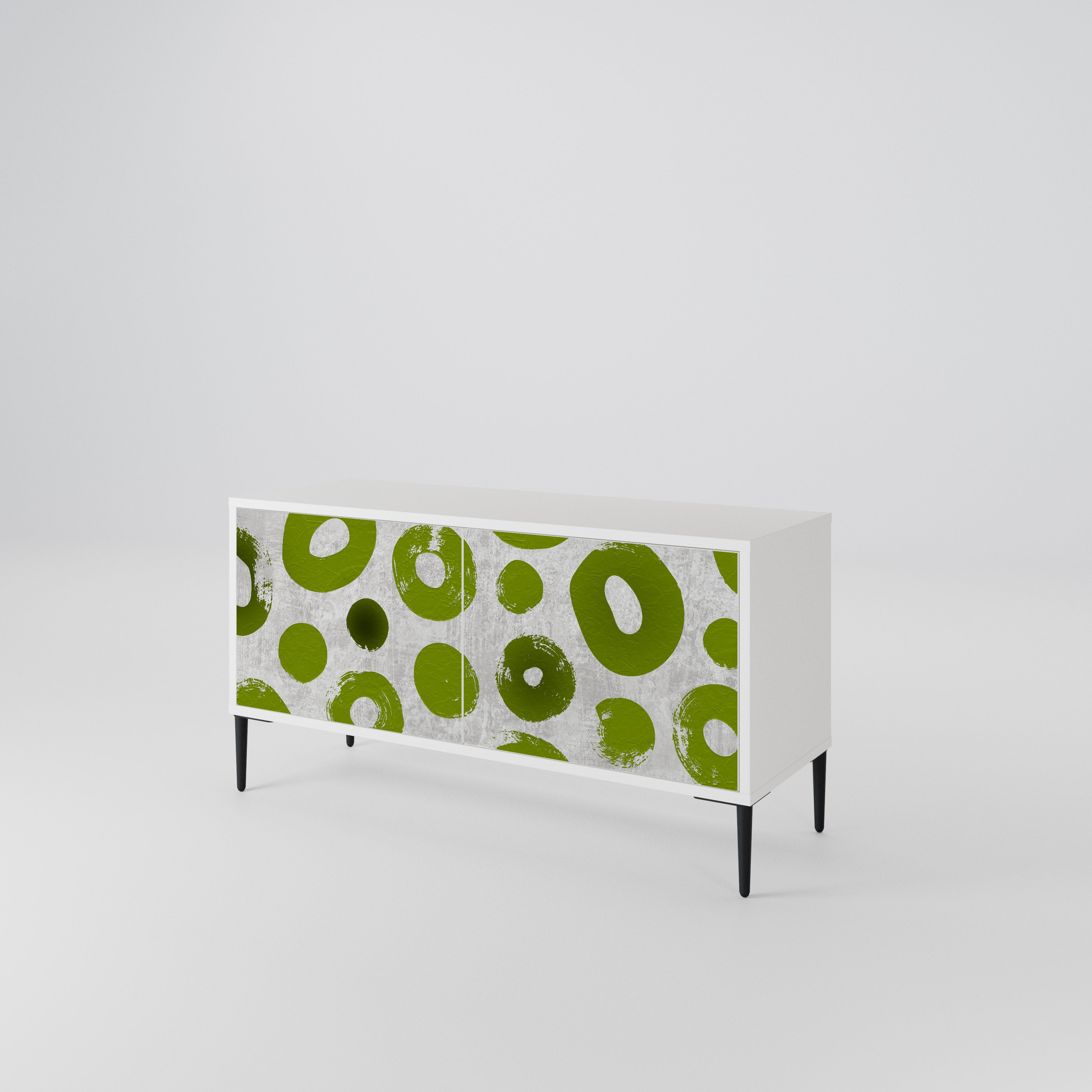 GREEN RHAPSODY Mueble de TV Compacto de 2 puertas