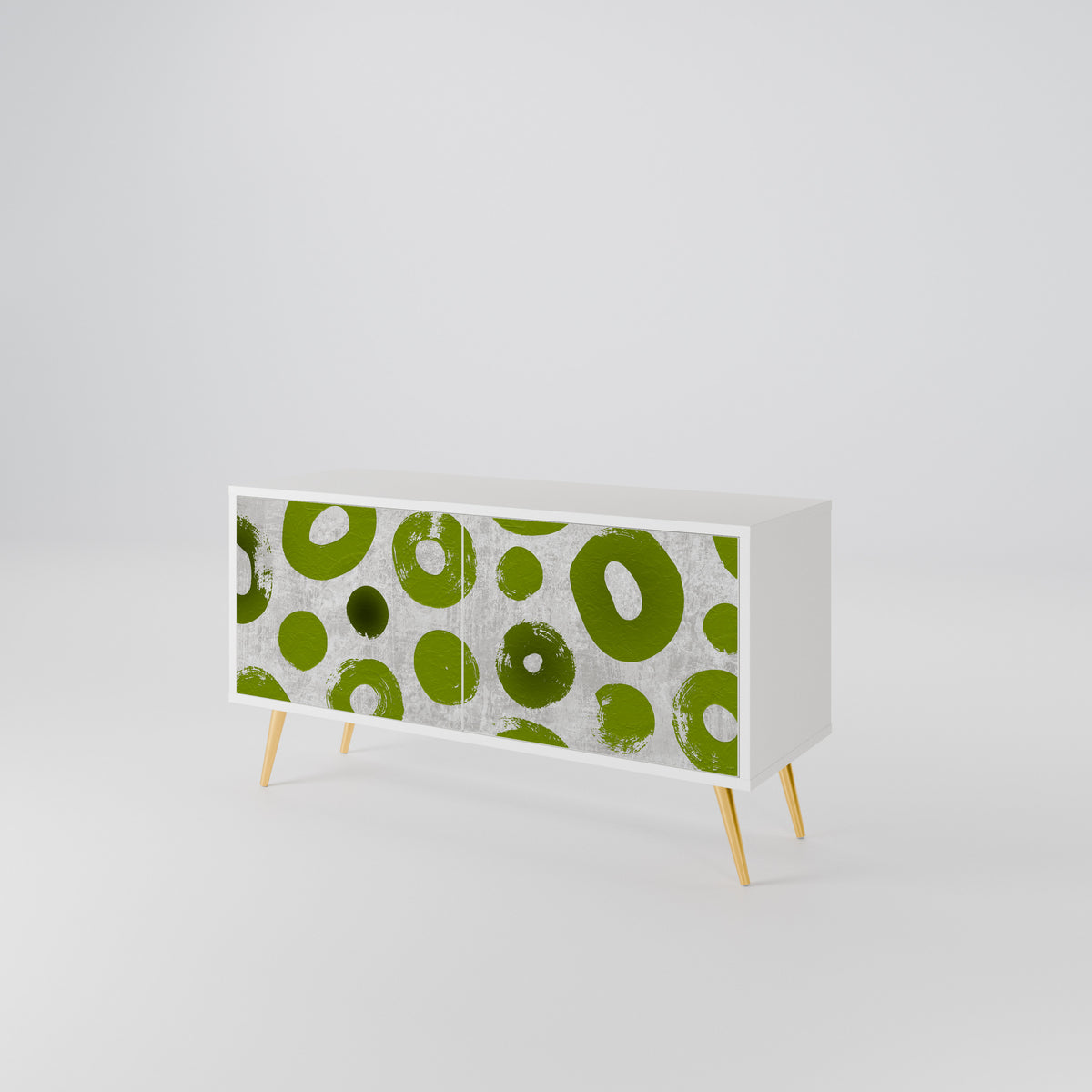 GREEN RHAPSODY Mueble de TV Compacto de 2 puertas