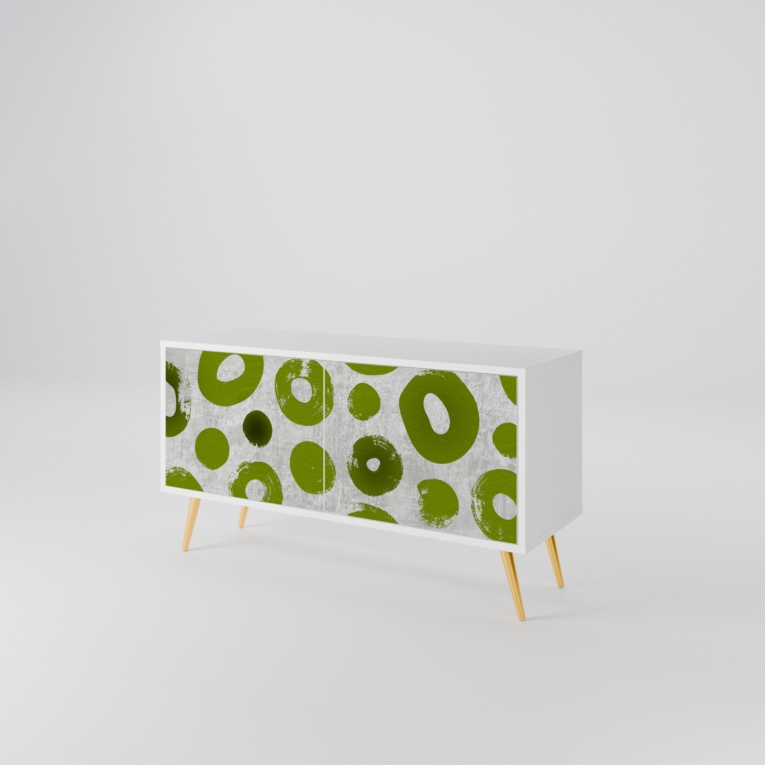 GREEN RHAPSODY Mueble de TV Compacto de 2 puertas
