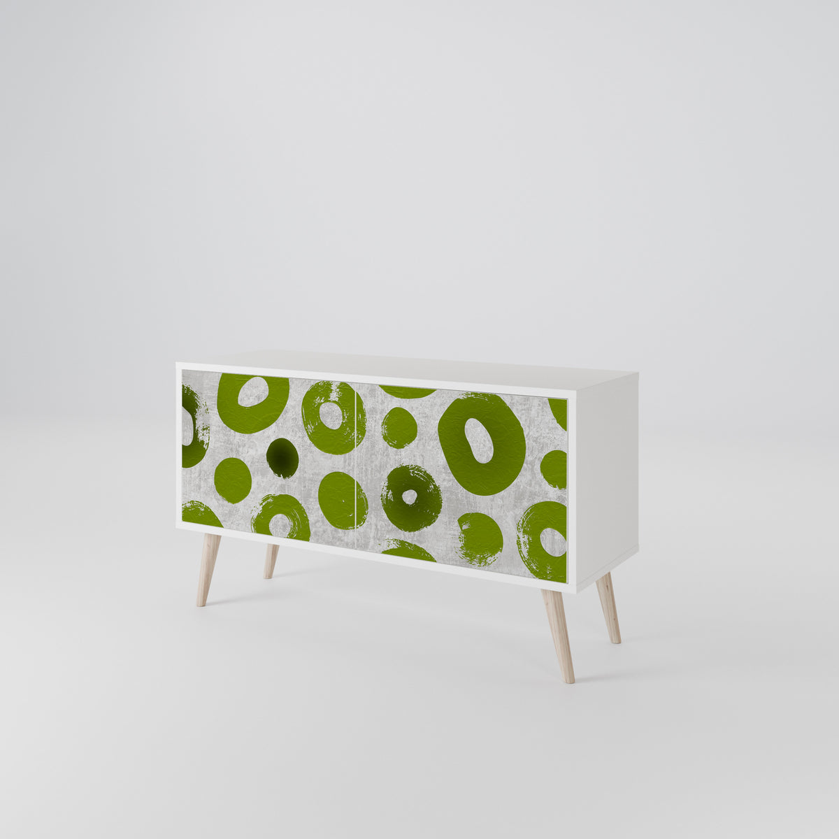 GREEN RHAPSODY Mueble de TV Compacto de 2 puertas
