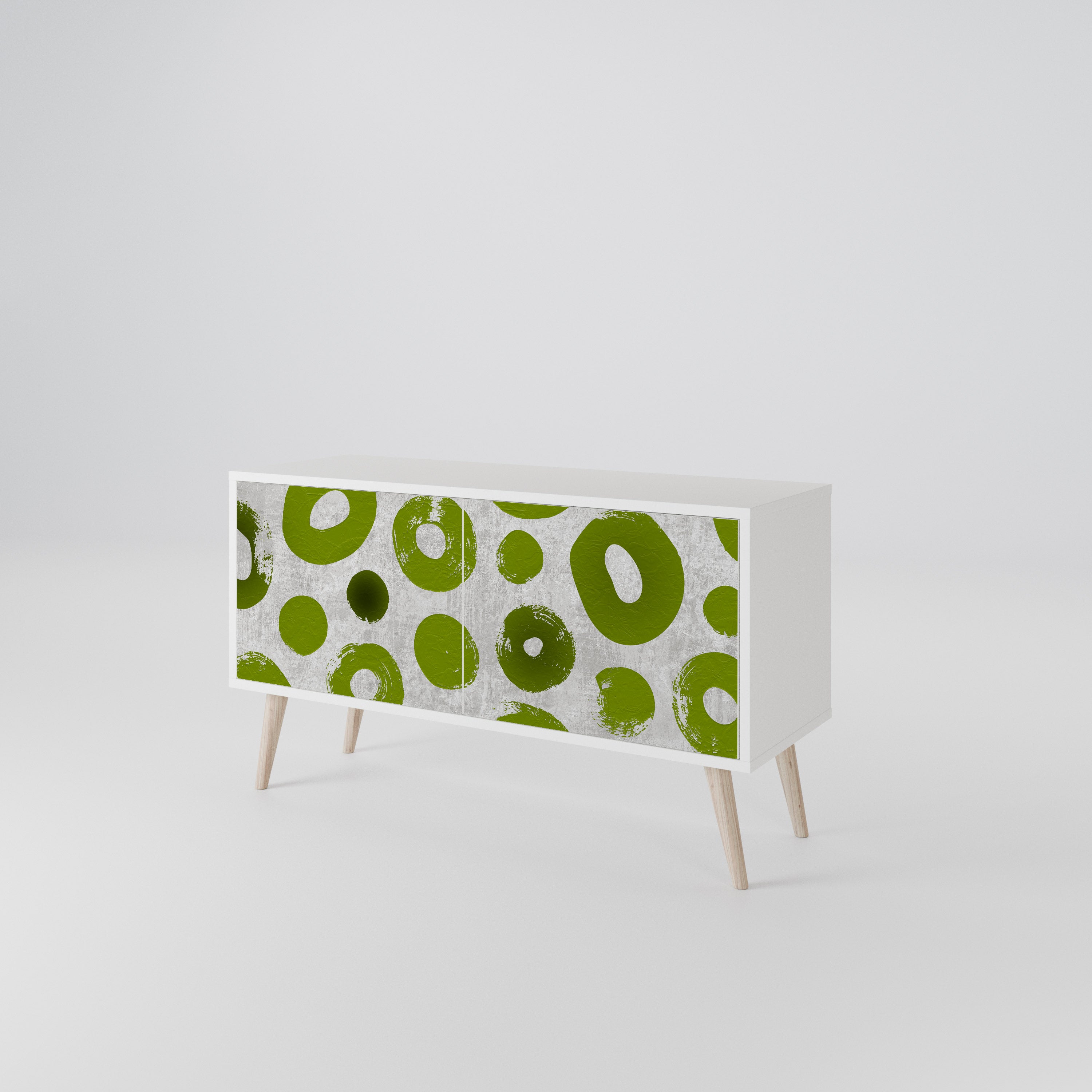 GREEN RHAPSODY Mueble de TV Compacto de 2 puertas
