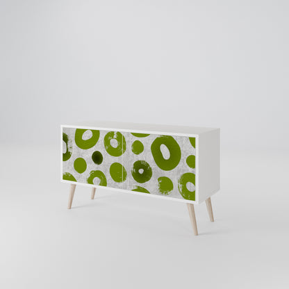 GREEN RHAPSODY Mueble de TV Compacto de 2 puertas
