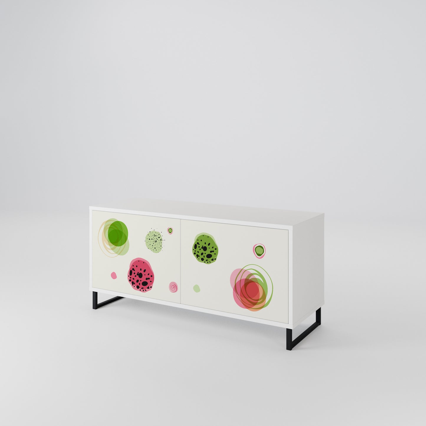 COLORFUL COSMOS Mueble de TV Compacto de 2 puertas