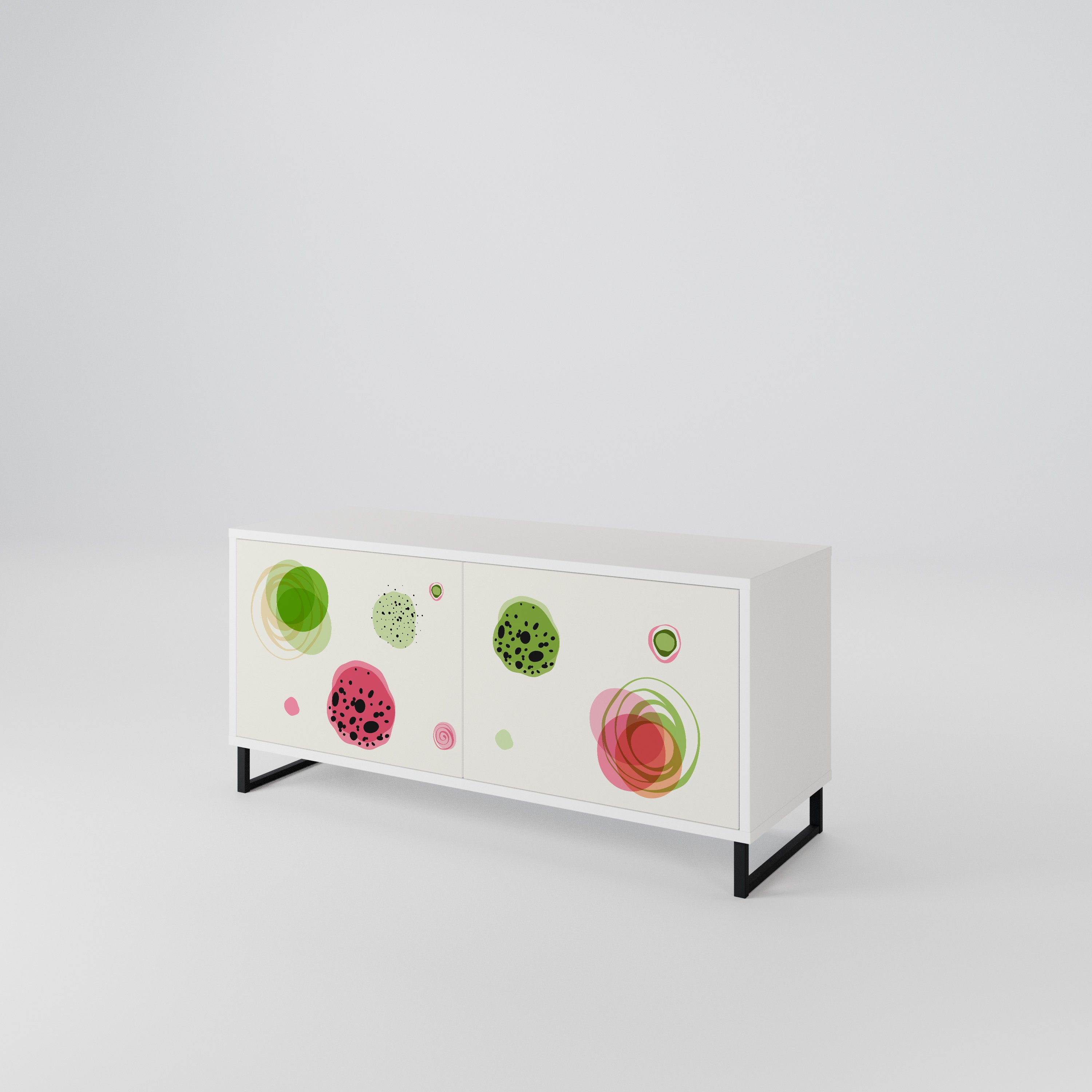 COLORFUL COSMOS Mueble de TV Compacto de 2 puertas