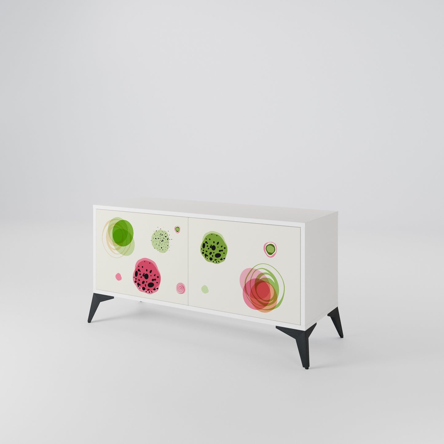 COLORFUL COSMOS Mueble de TV Compacto de 2 puertas