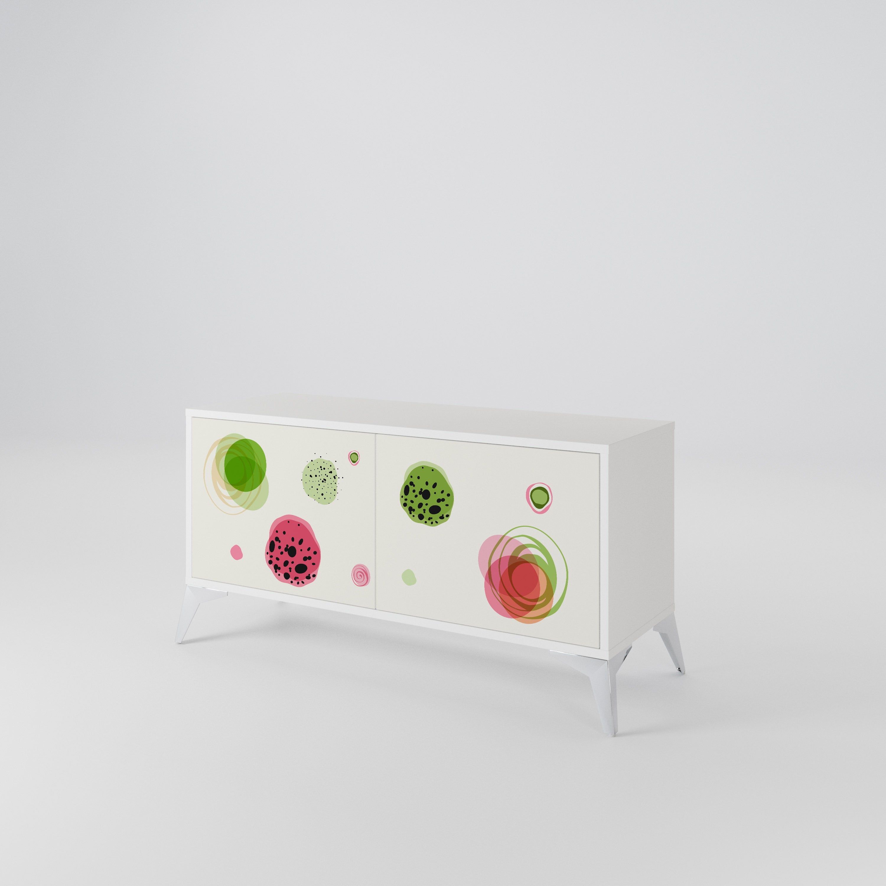 COLORFUL COSMOS Mueble de TV Compacto de 2 puertas