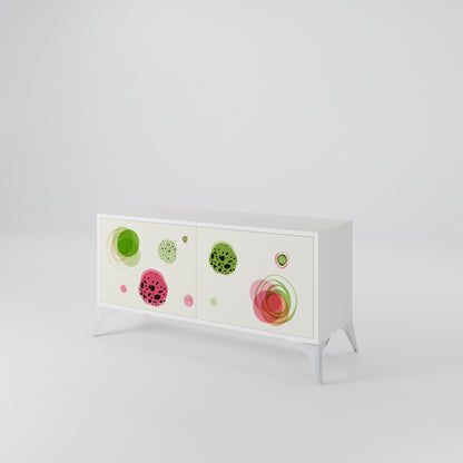 COLORFUL COSMOS Mueble de TV Compacto de 2 puertas
