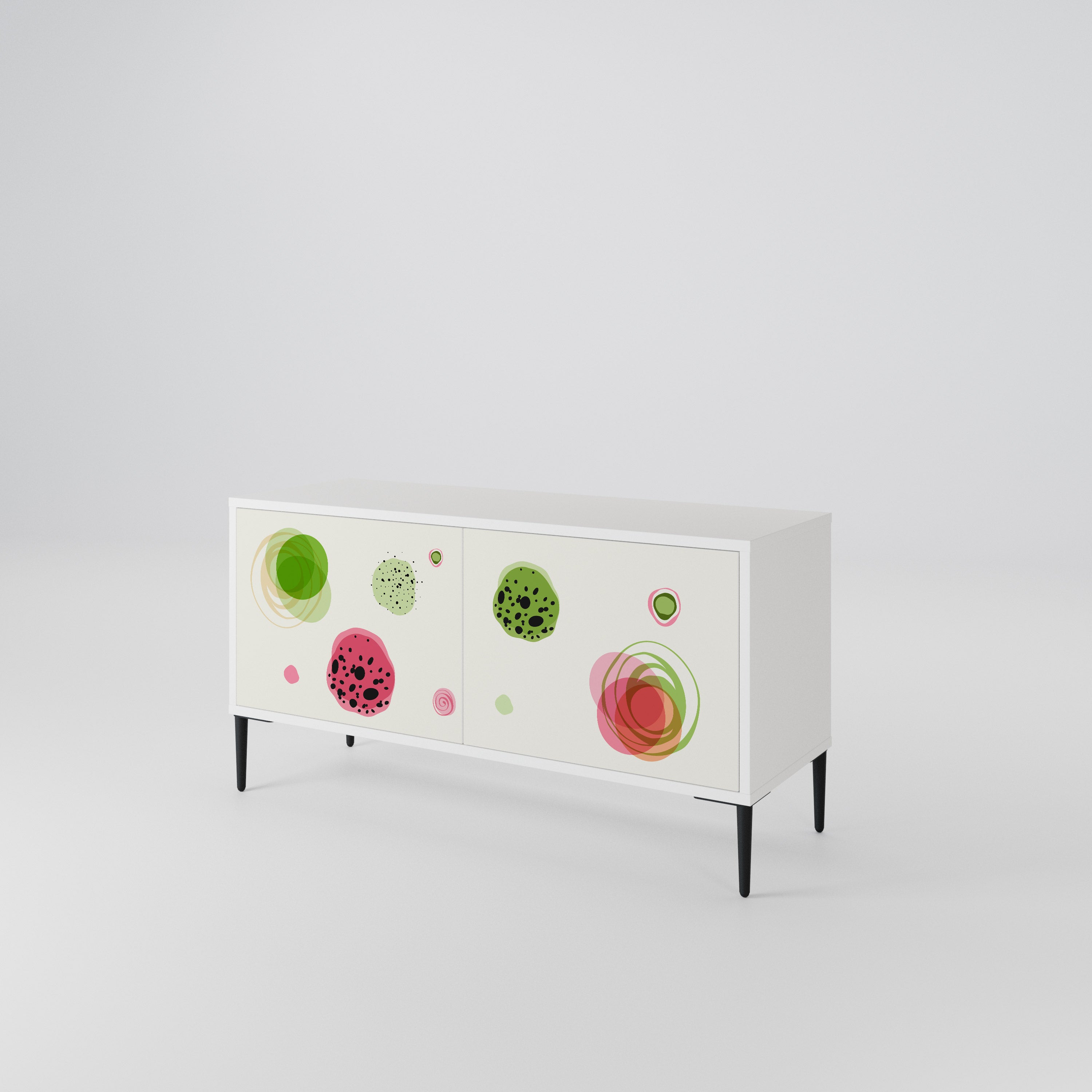 COLORFUL COSMOS Mueble de TV Compacto de 2 puertas