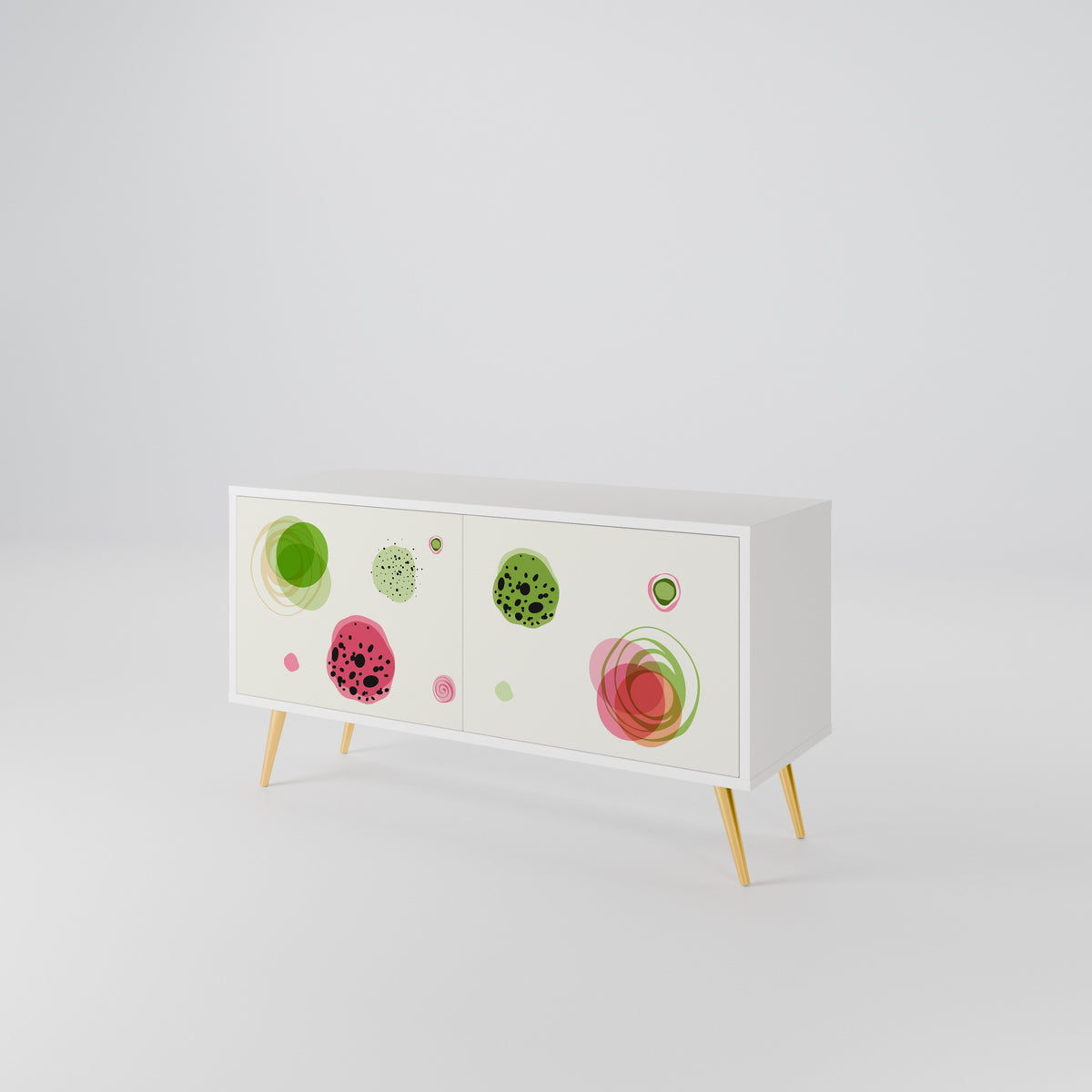 COLORFUL COSMOS Mueble de TV Compacto de 2 puertas