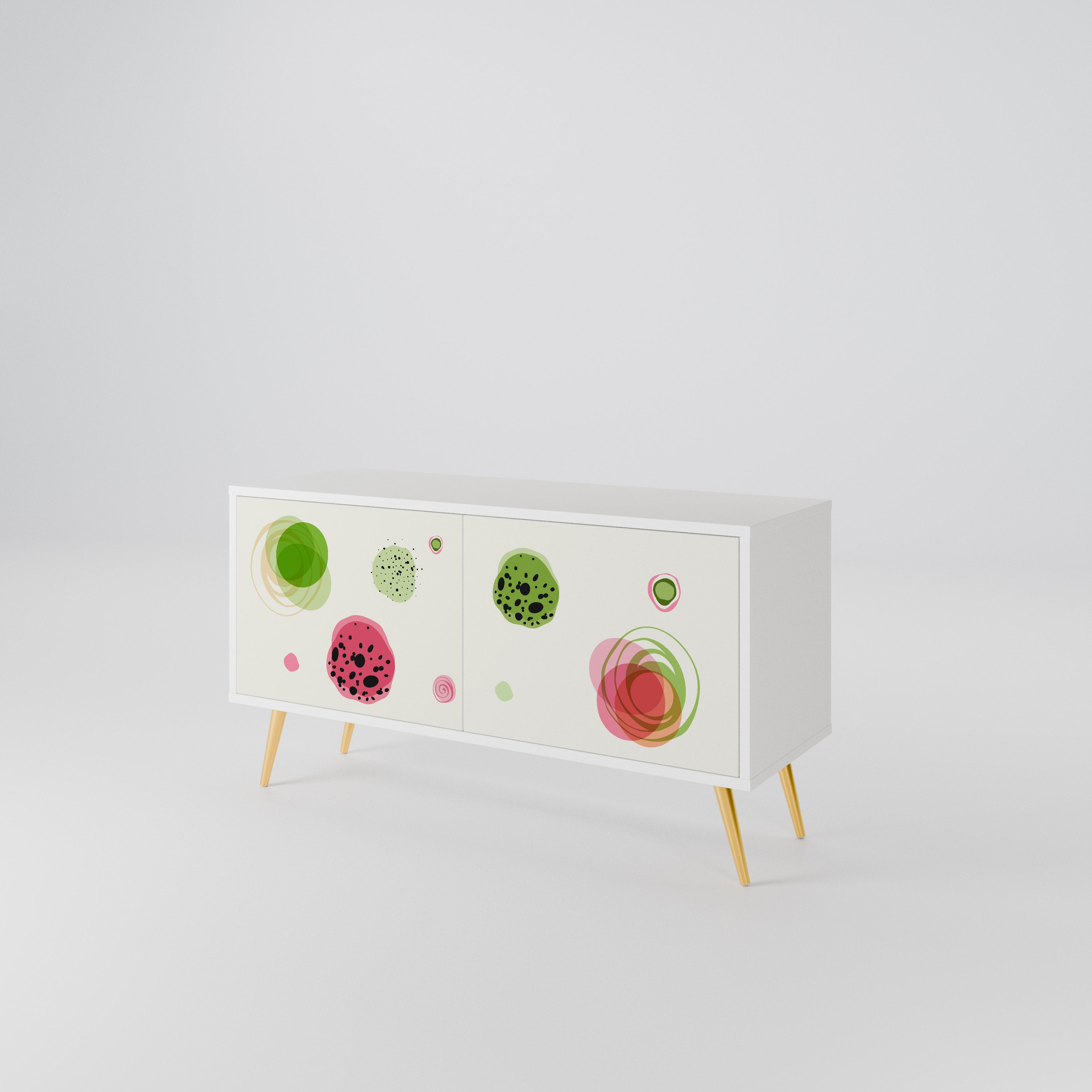 COLORFUL COSMOS Mueble de TV Compacto de 2 puertas
