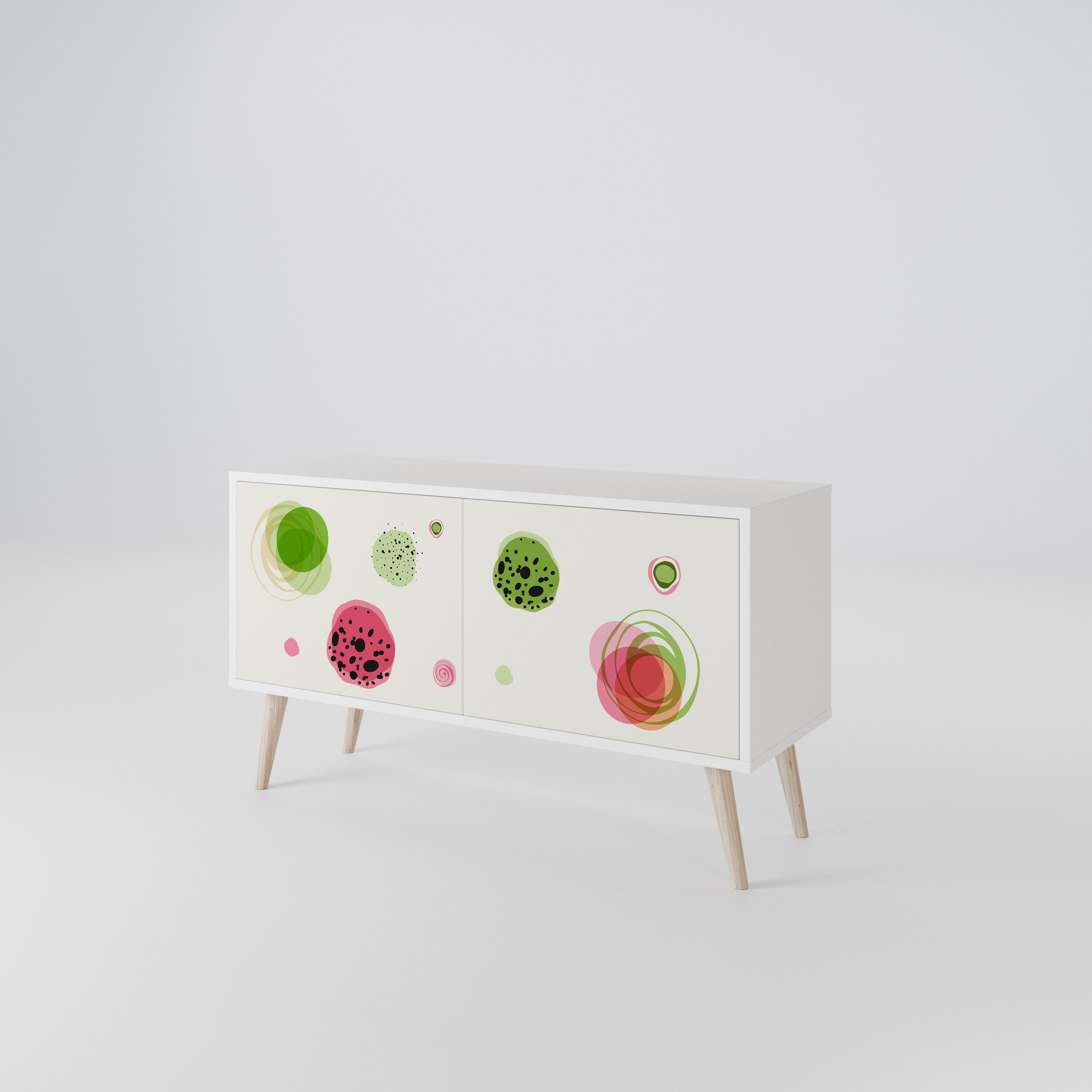 COLORFUL COSMOS Mueble de TV Compacto de 2 puertas