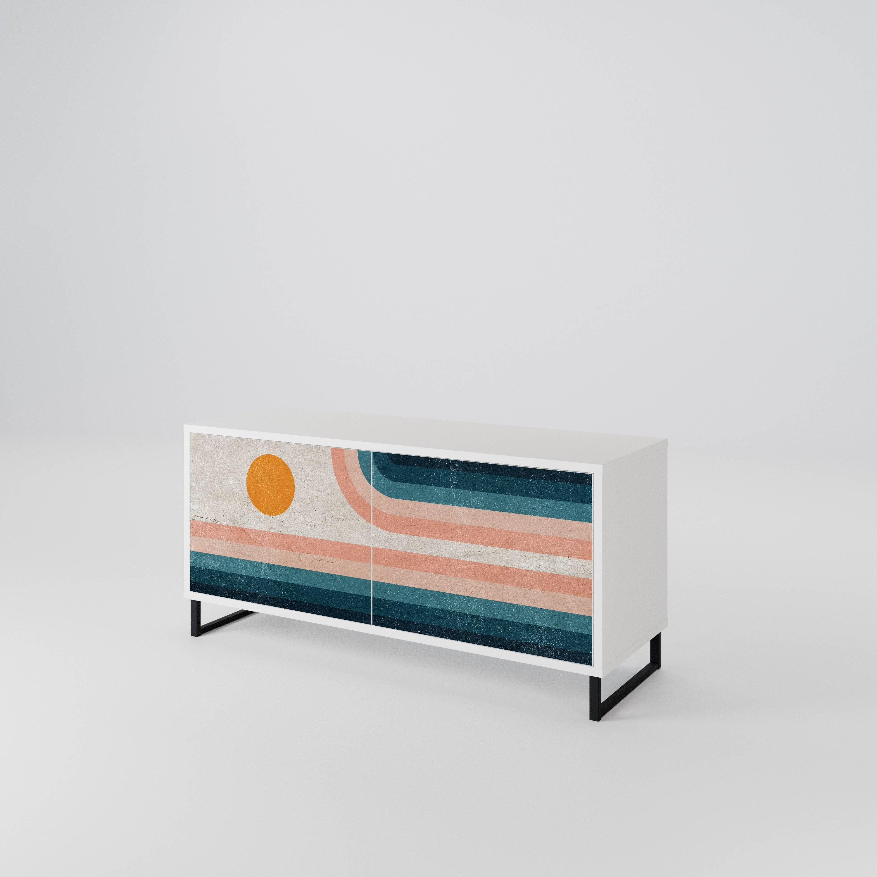 TWO HALVES Mueble de TV Compacto de 2 puertas