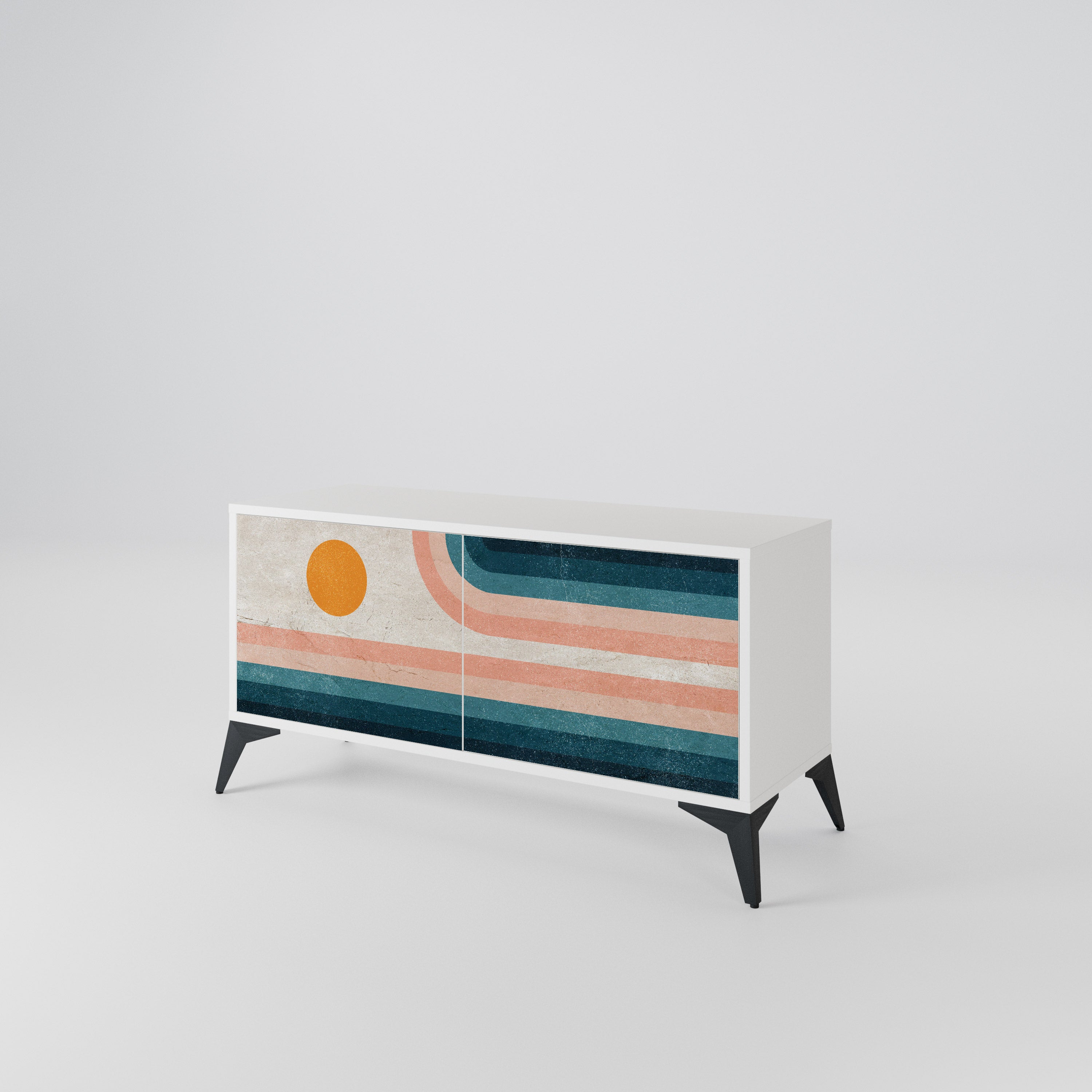 TWO HALVES Mueble de TV Compacto de 2 puertas