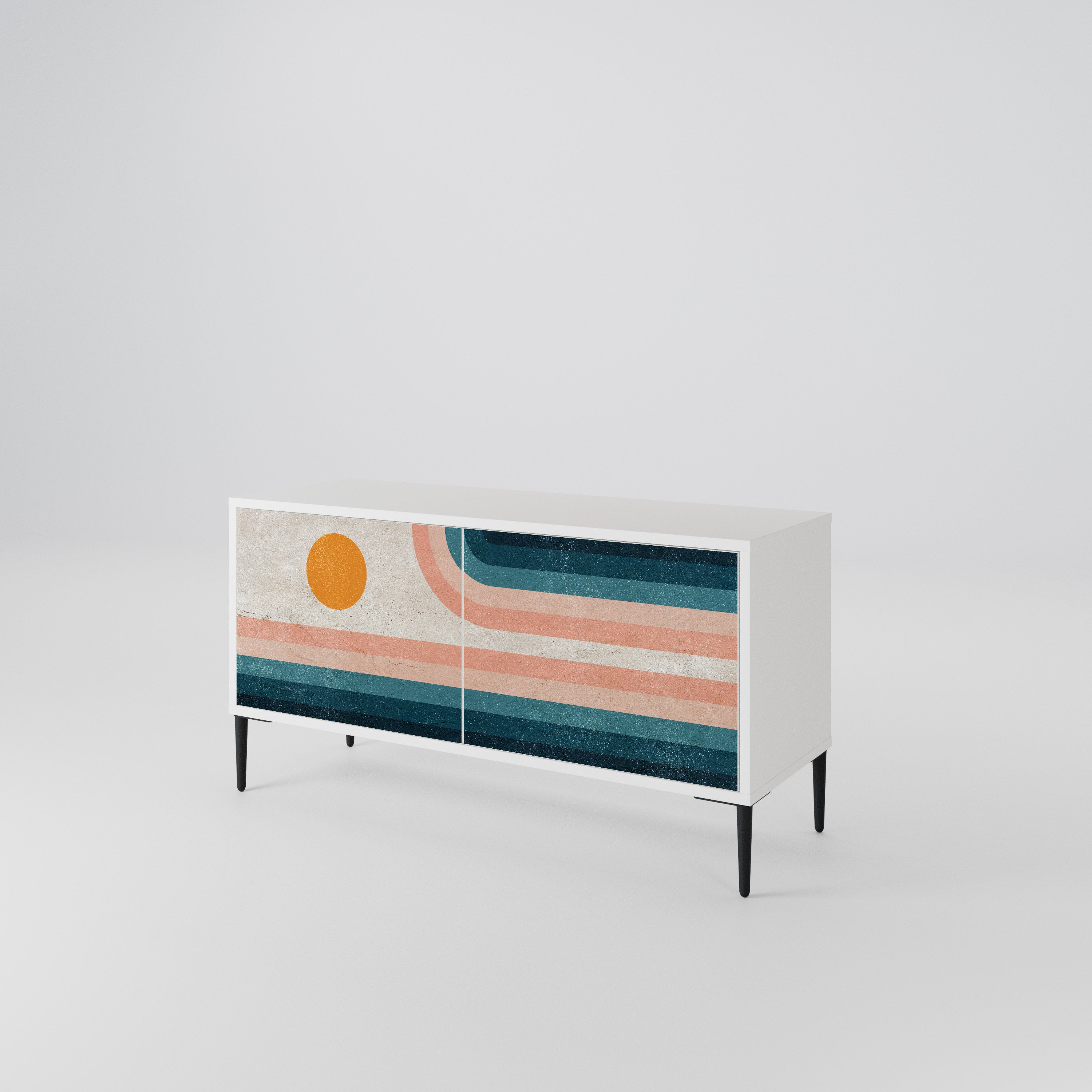 TWO HALVES Mueble de TV Compacto de 2 puertas