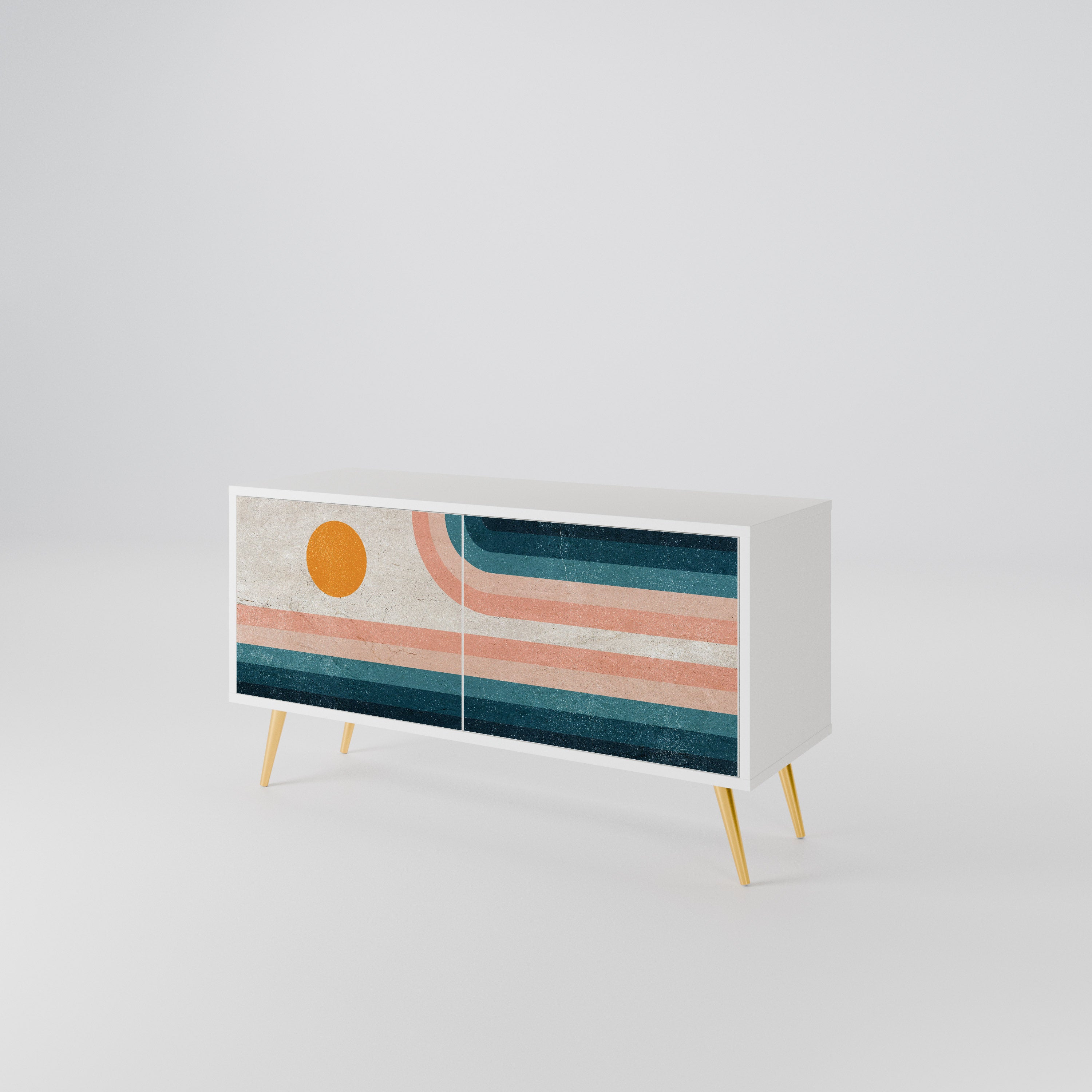 TWO HALVES Mueble de TV Compacto de 2 puertas