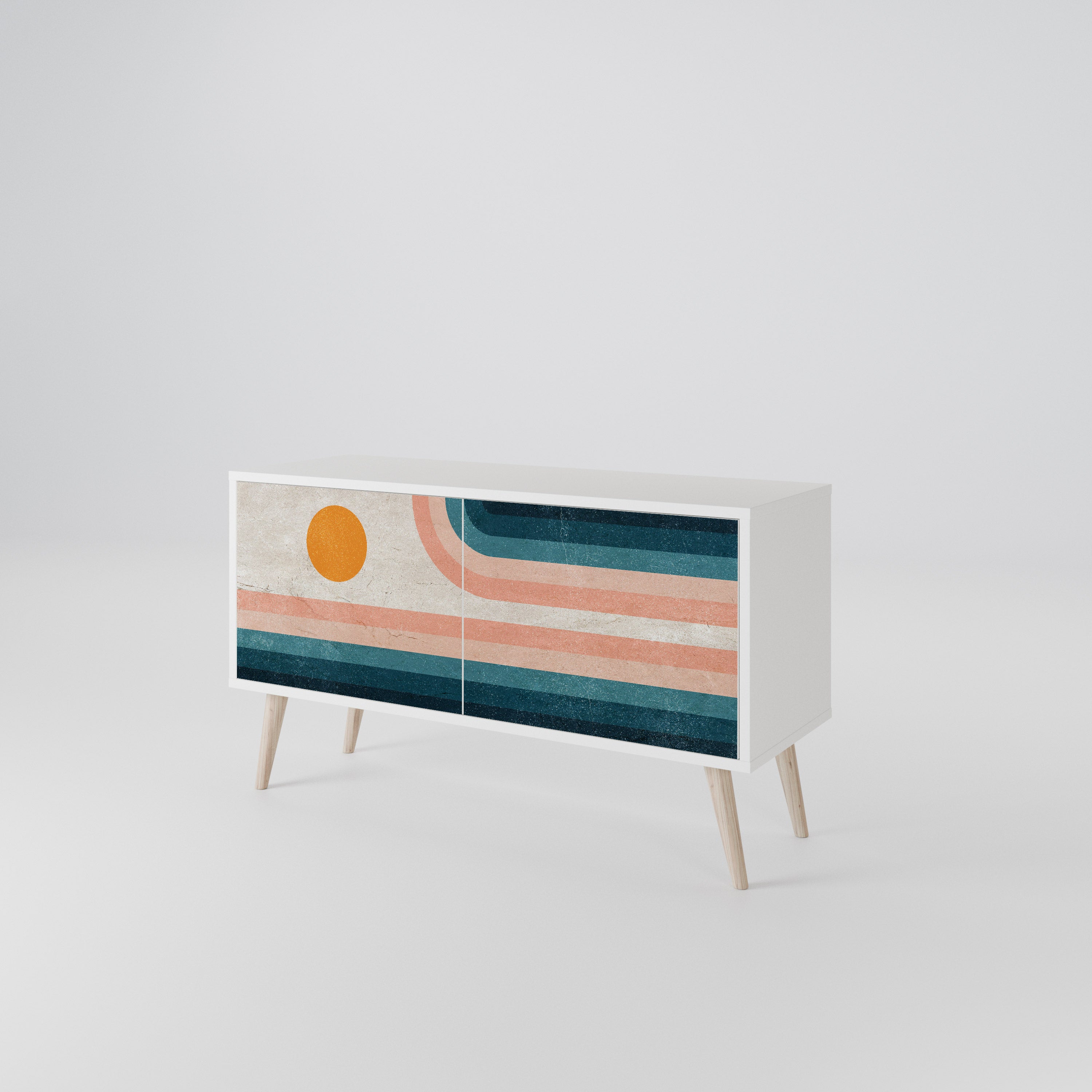 TWO HALVES Mueble de TV Compacto de 2 puertas