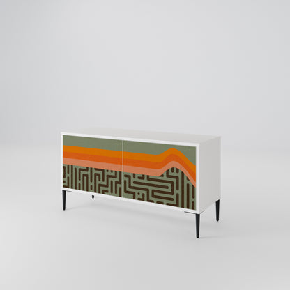 SIMPLE SOLUTIONS Mueble de TV Compacto de 2 puertas