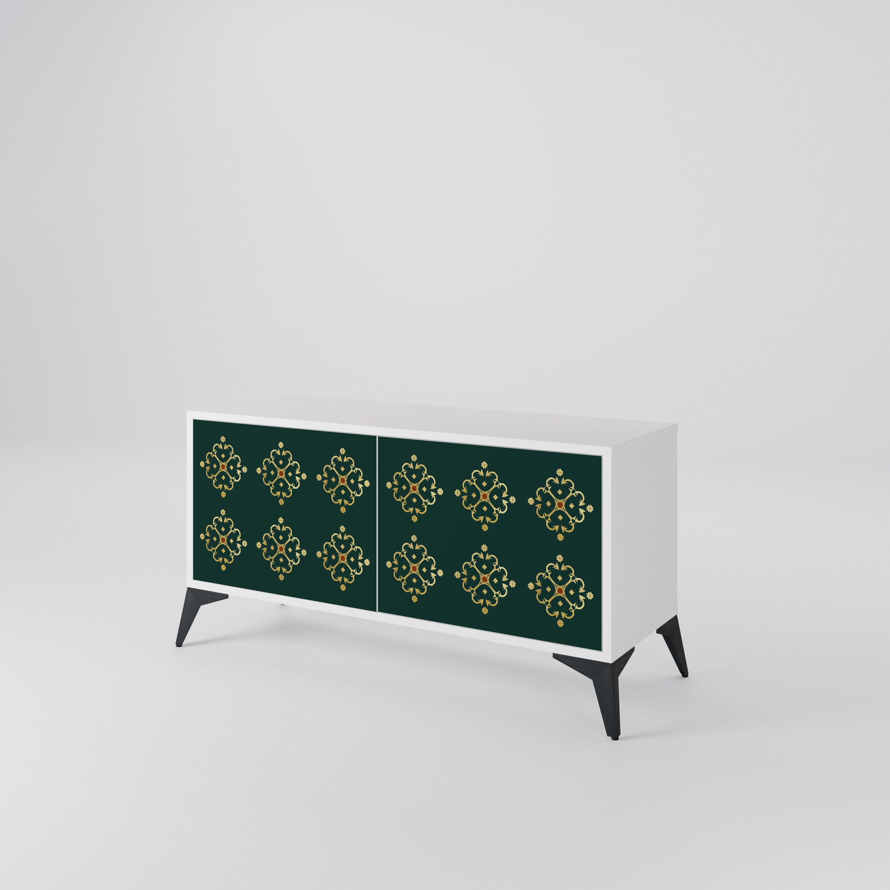 ROYAL MEDALLION Mueble de TV Compacto de 2 puertas
