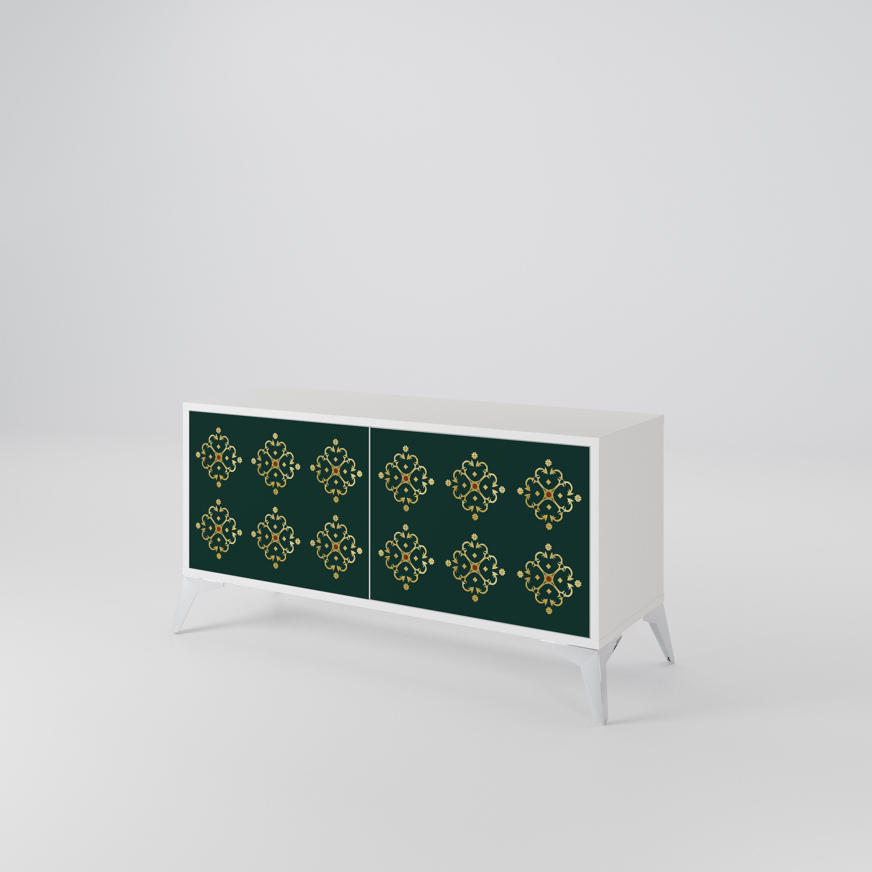 ROYAL MEDALLION Mueble de TV Compacto de 2 puertas