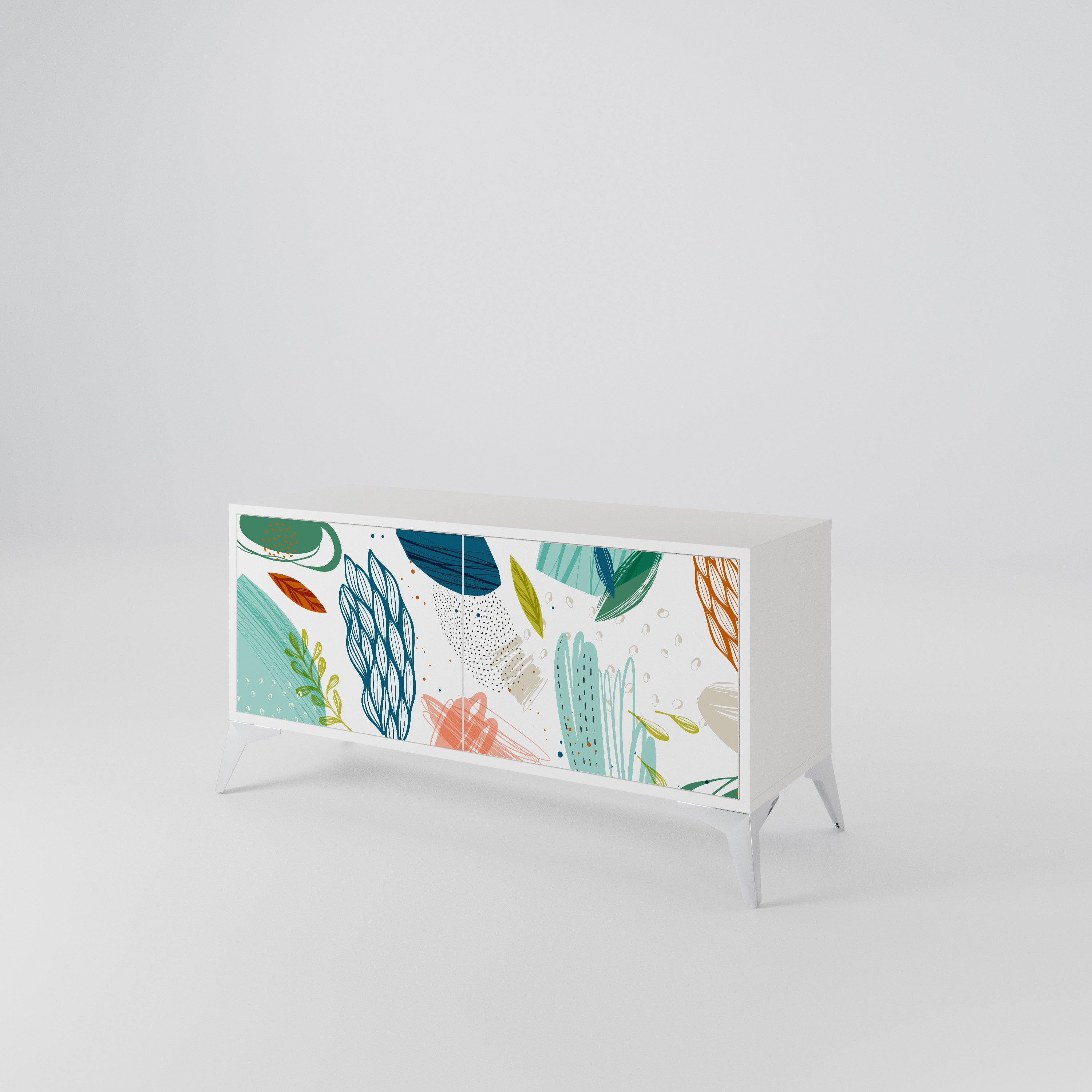 BOTANICAL HURRICANE Mueble de TV Compacto de 2 puertas