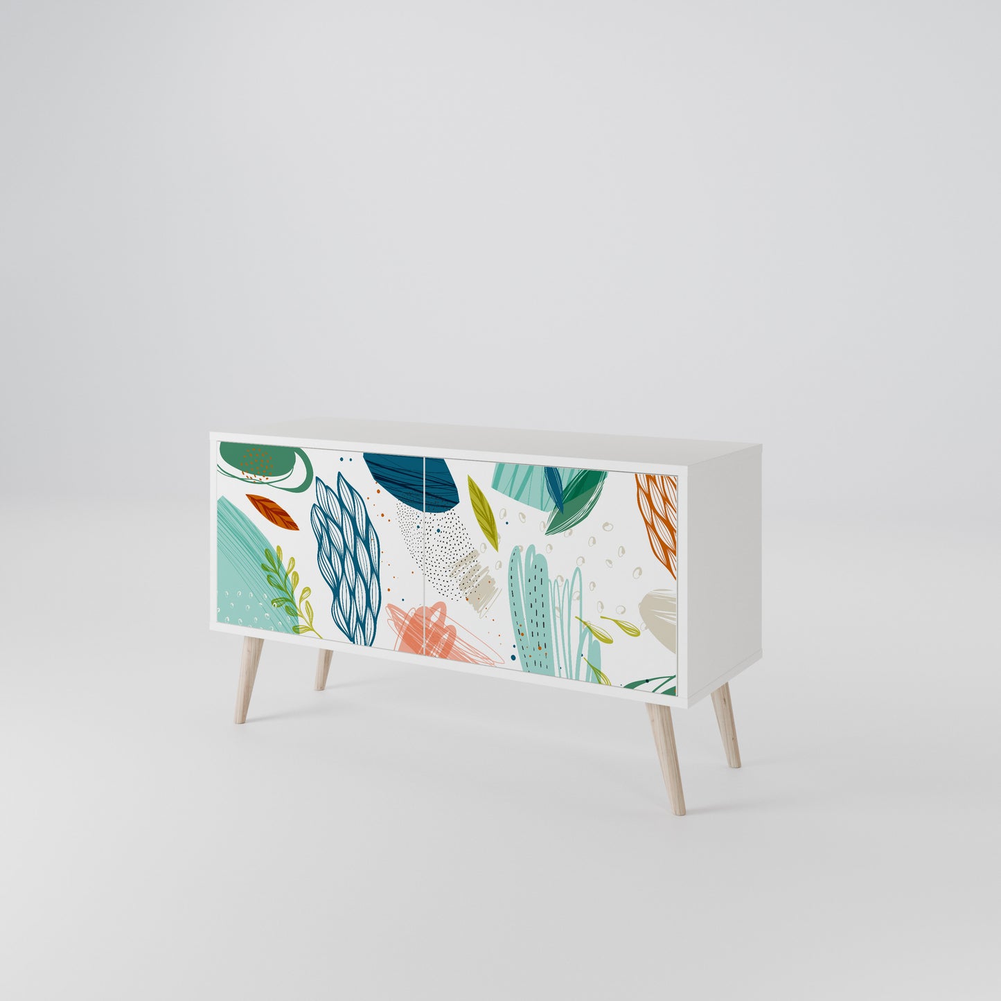 BOTANICAL HURRICANE Mueble de TV Compacto de 2 puertas