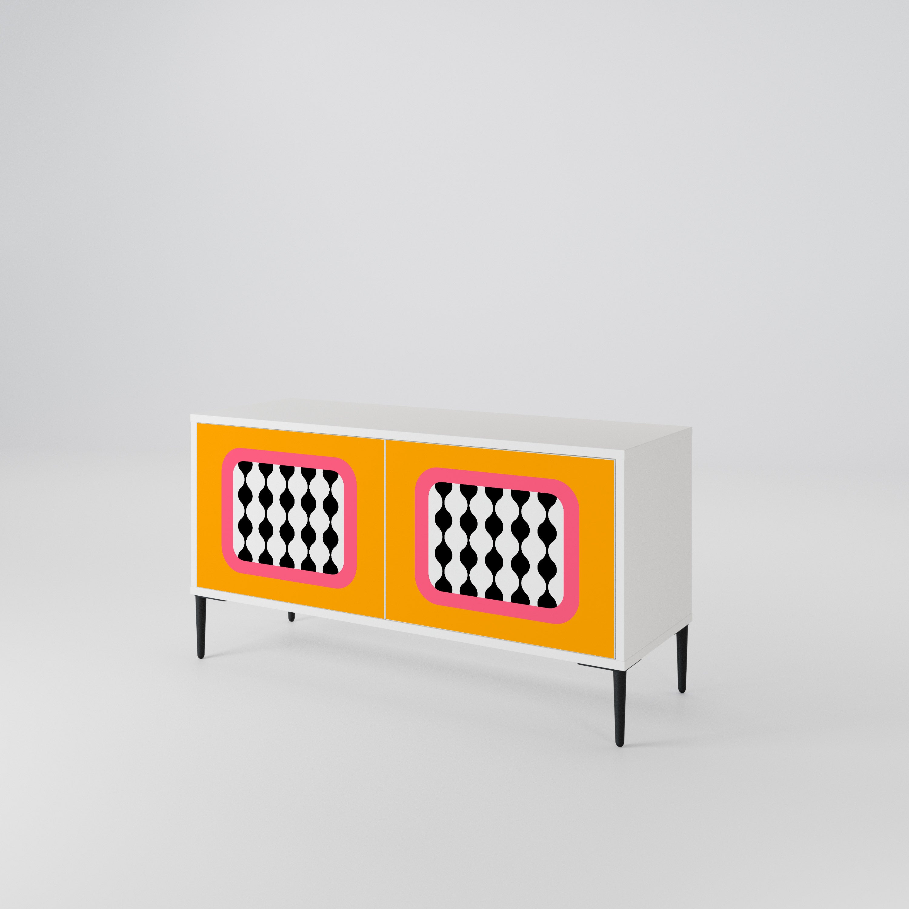 TEARS IN HEAVEN Mueble de TV Compacto de 2 puertas