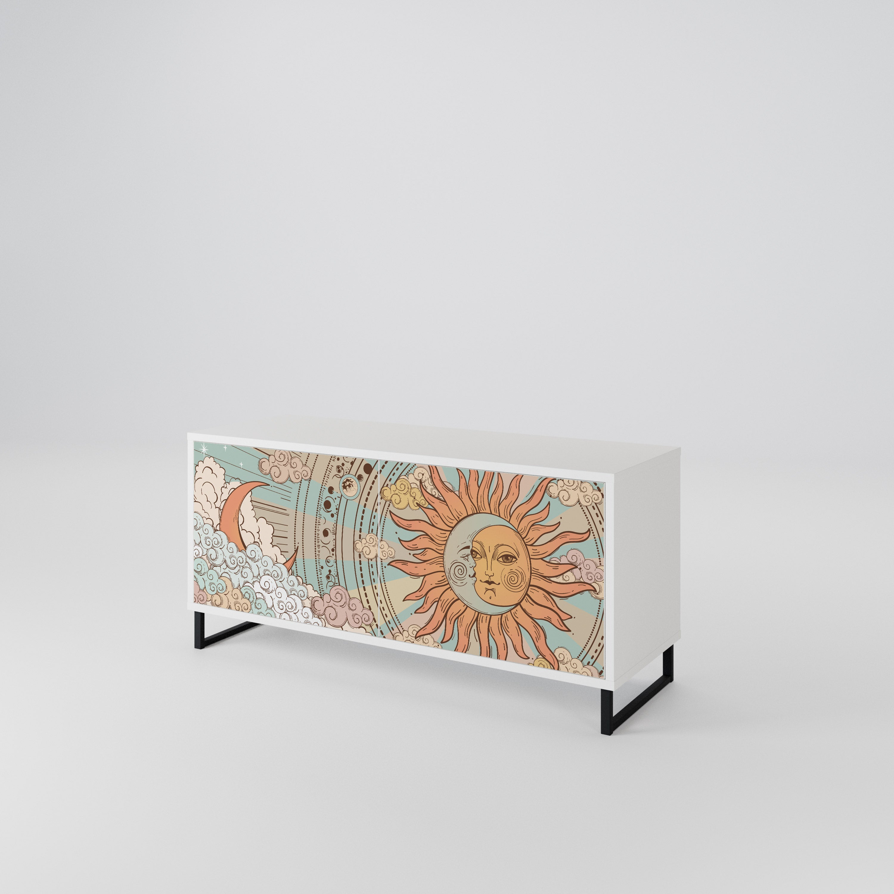 MYSTICAL STRUCTURE Mueble de TV Compacto de 2 puertas