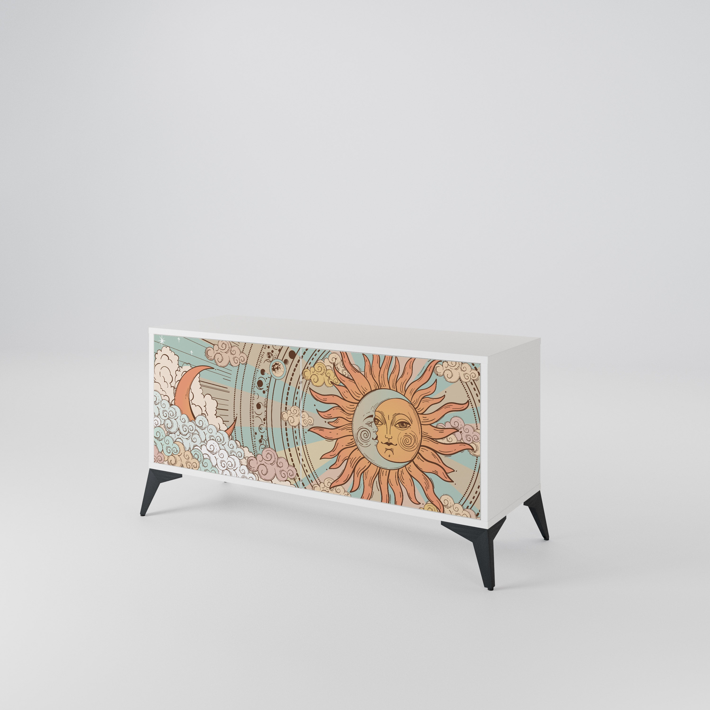 MYSTICAL STRUCTURE Mueble de TV Compacto de 2 puertas
