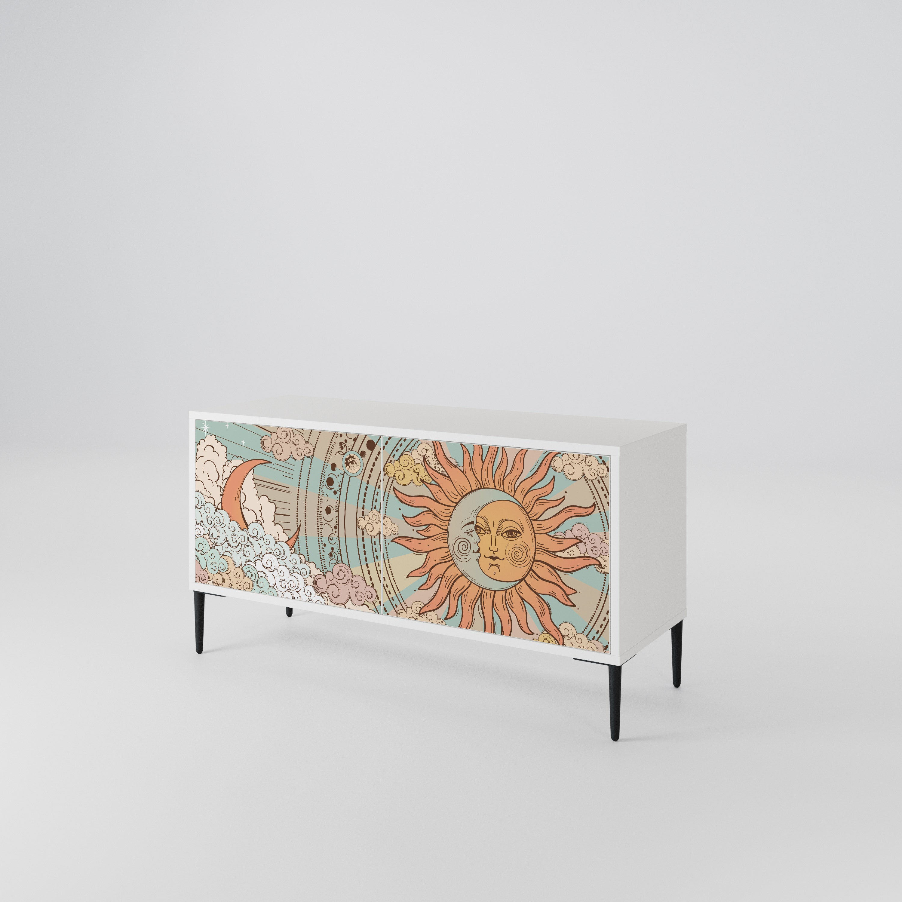 MYSTICAL STRUCTURE Mueble de TV Compacto de 2 puertas