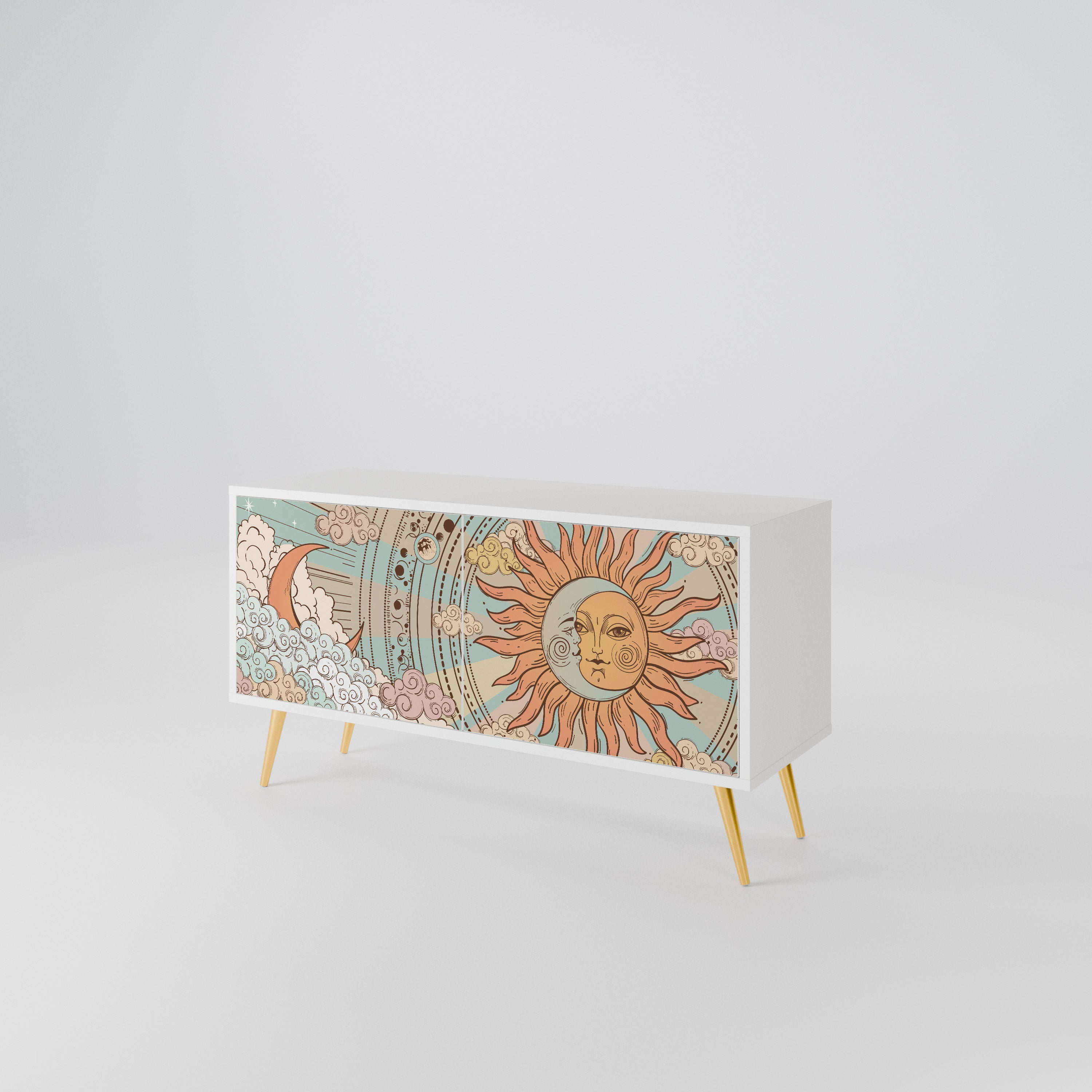 MYSTICAL STRUCTURE Mueble de TV Compacto de 2 puertas
