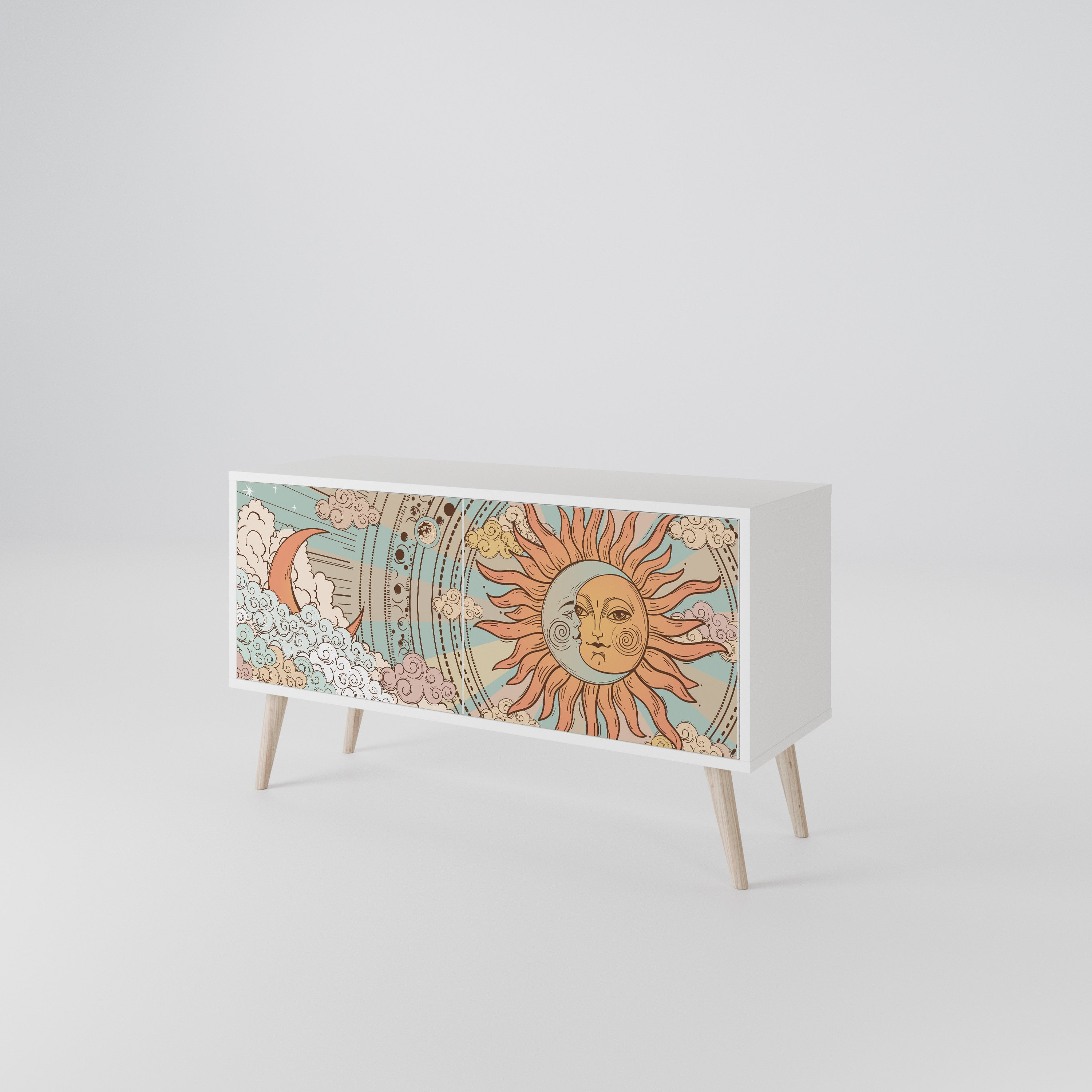 MYSTICAL STRUCTURE Mueble de TV Compacto de 2 puertas