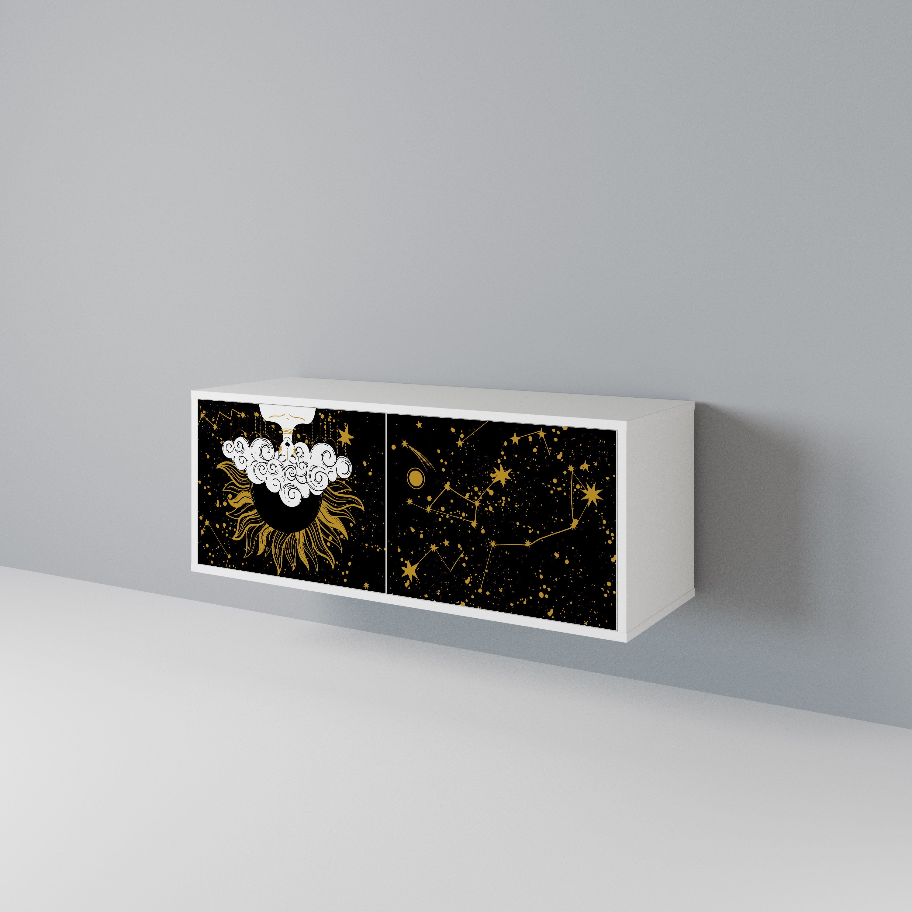 STELLAR CONSTELLATIONS Mueble de TV Compacto de 2 puertas
