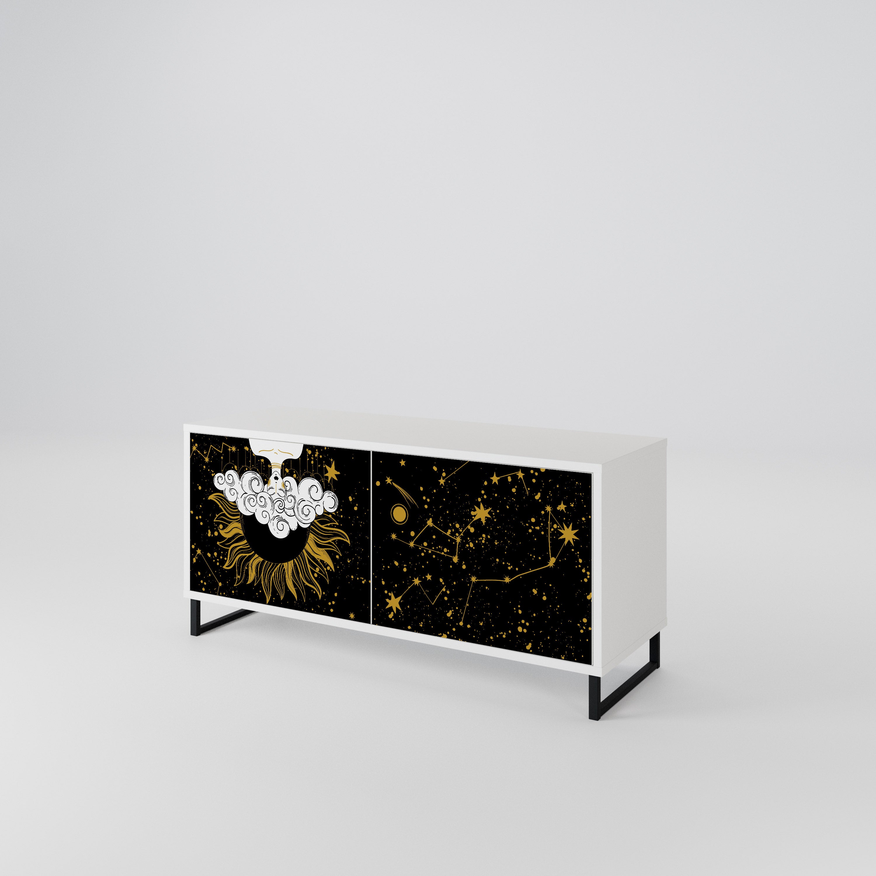 STELLAR CONSTELLATIONS Mueble de TV Compacto de 2 puertas