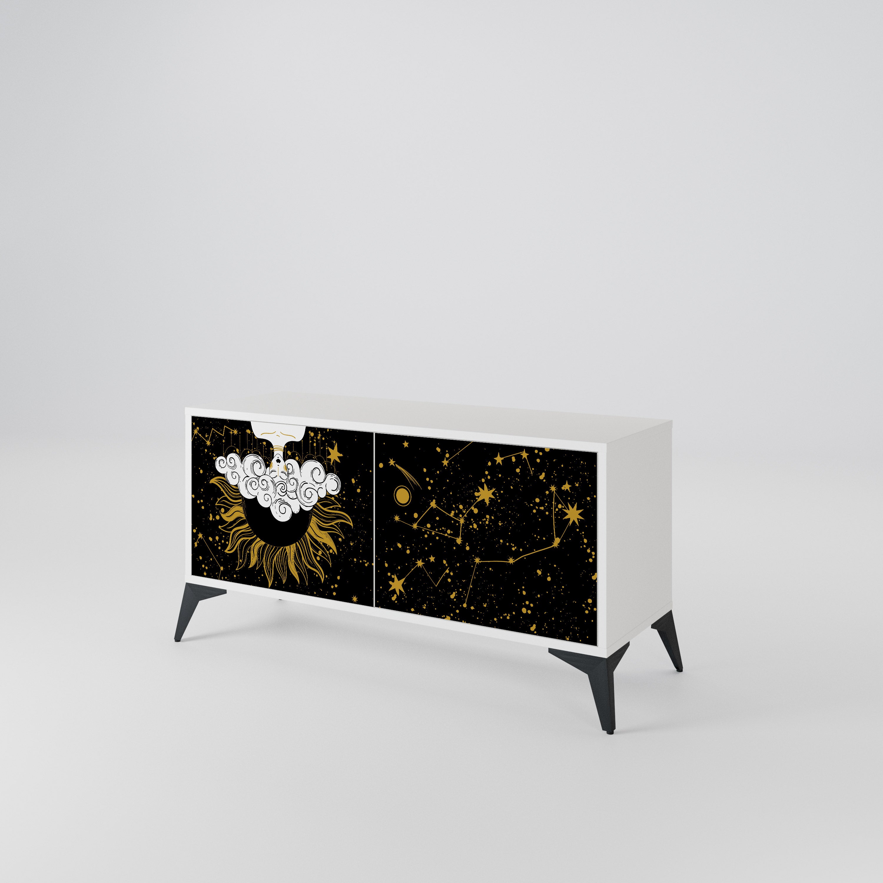 STELLAR CONSTELLATIONS Mueble de TV Compacto de 2 puertas