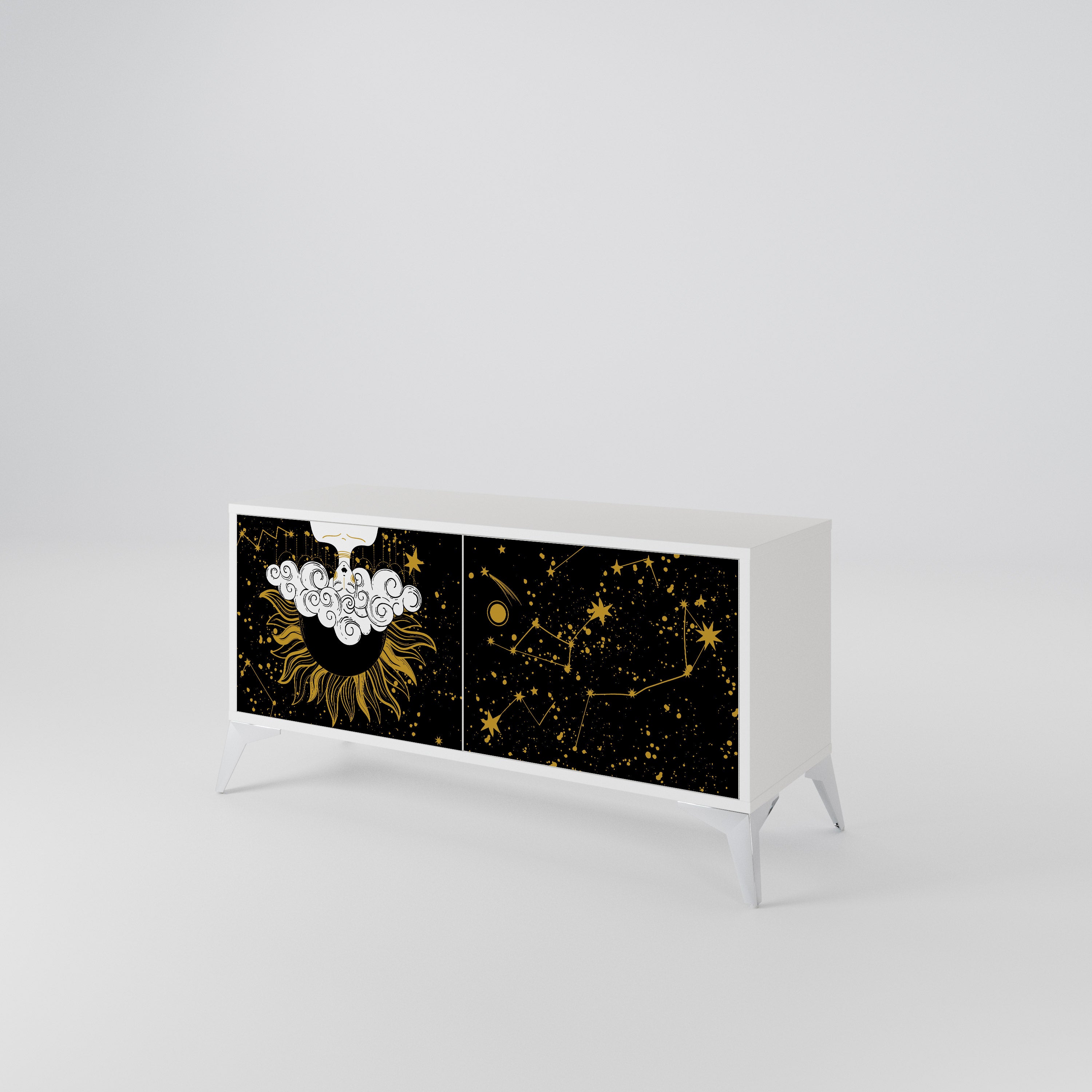 STELLAR CONSTELLATIONS Mueble de TV Compacto de 2 puertas